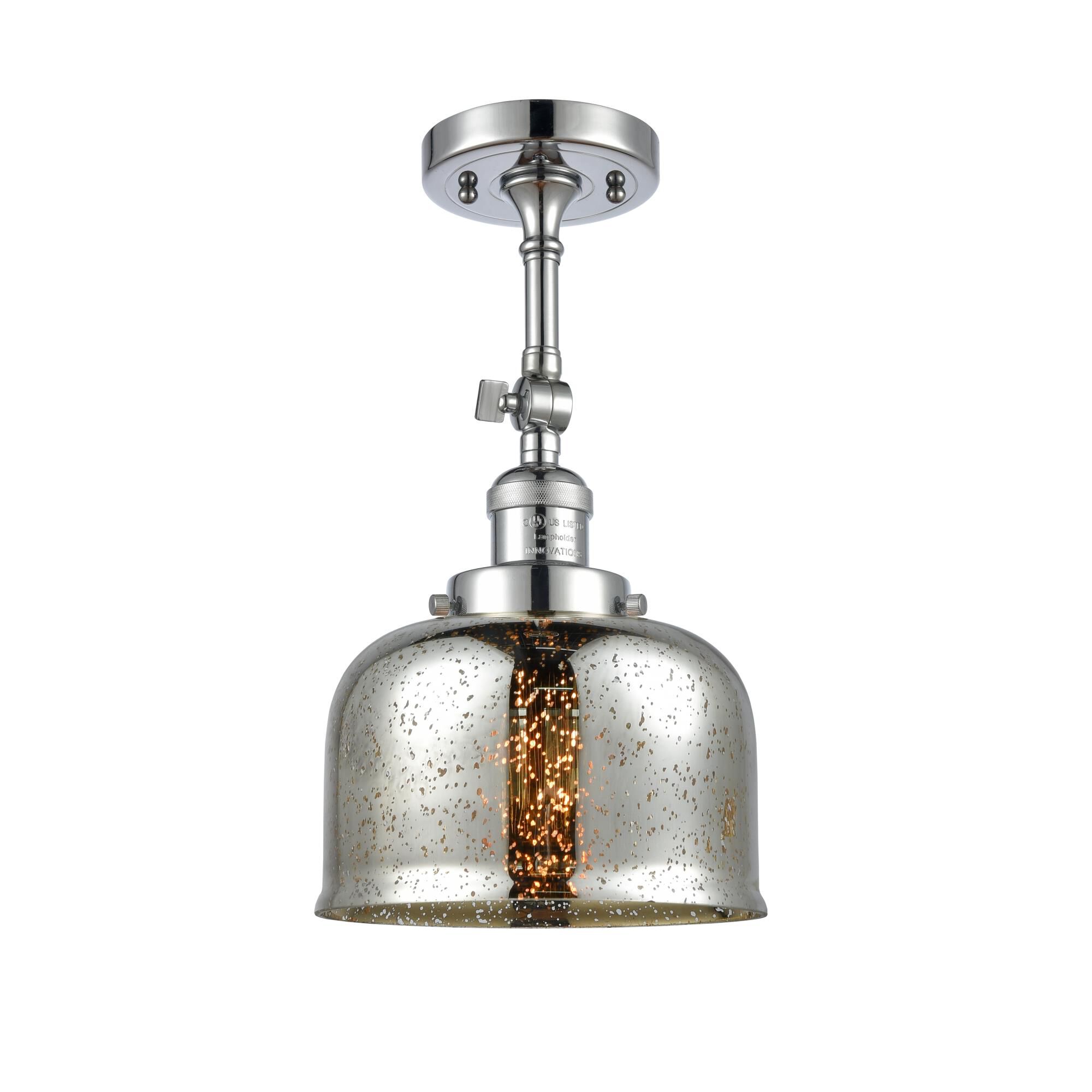 Bruno Marashlian Large Bell 8 Inch 1 Light Semi Flush Mount by Innovations Lighting
