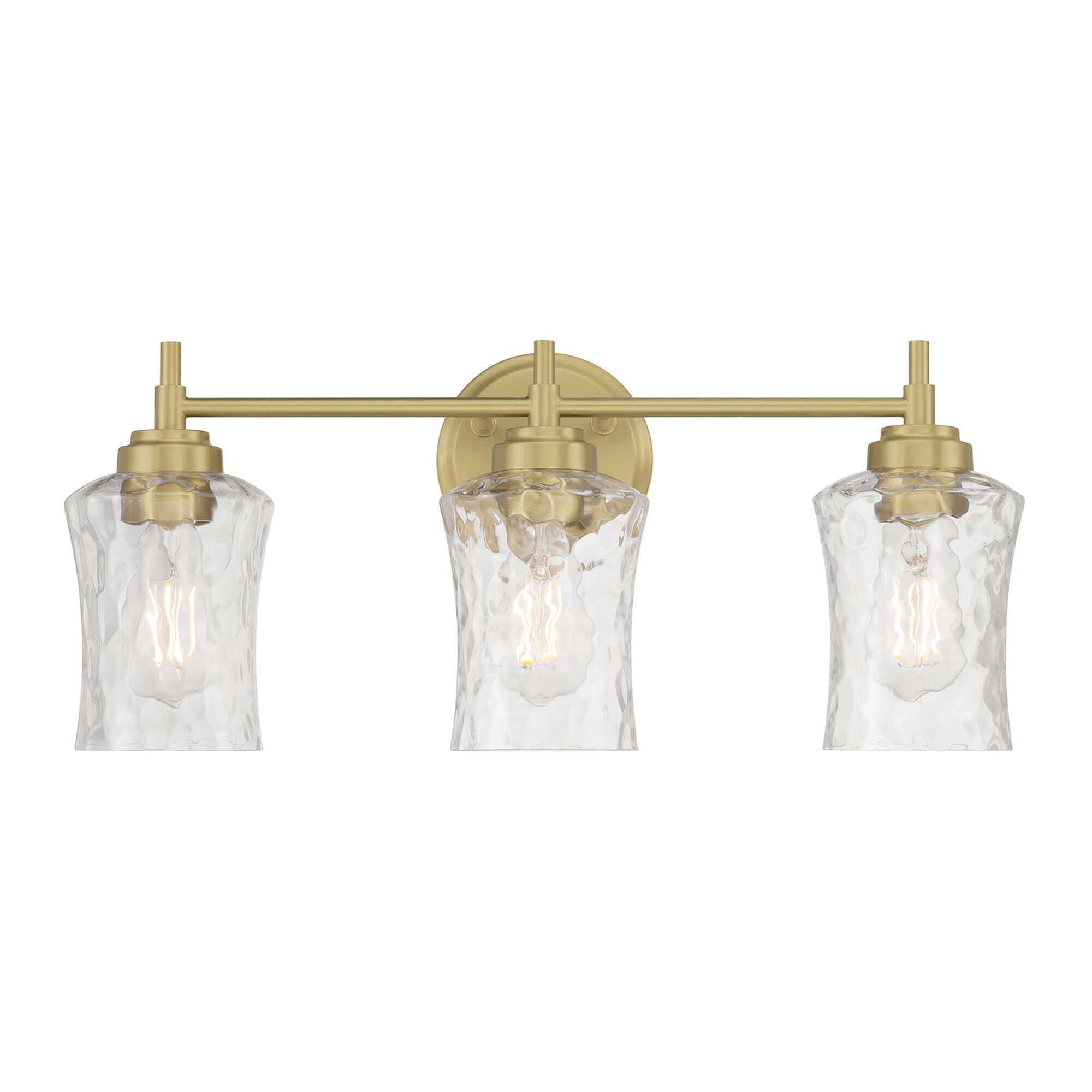 Shown in Vintage Brass finish and Clear Stone Water glass