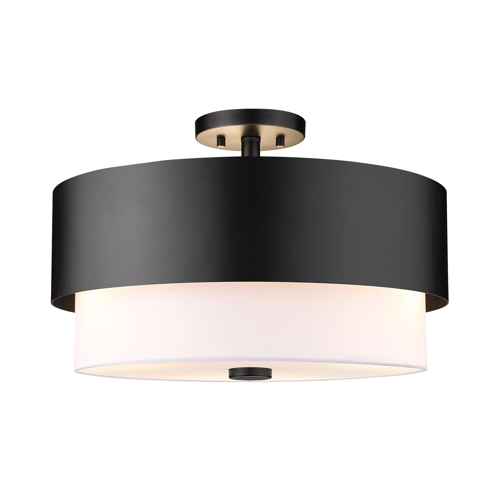 Shown in Matte Black finish and White glass