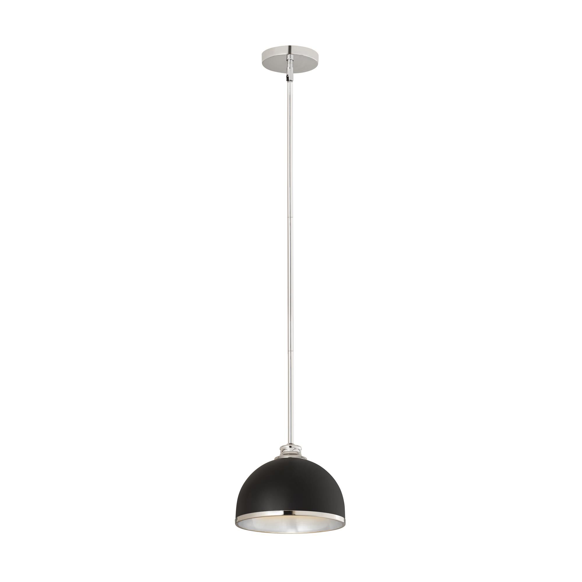 Shown in Matte Black And Chrome finish and Stainless Steel glass and Stainless Steel shade