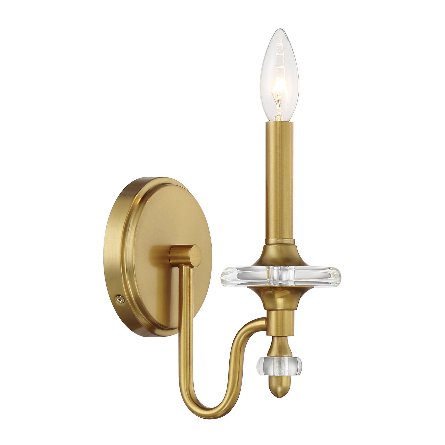 Shown in Warm Brass finish and K9 crystal