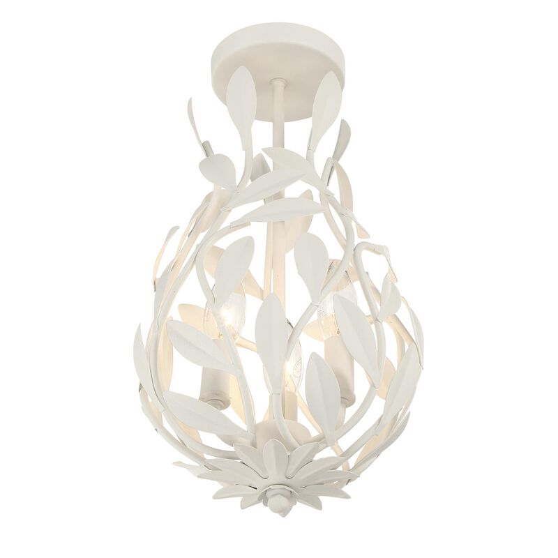Broche 9 Inch 3 Light Semi Flush Mount by Crystorama