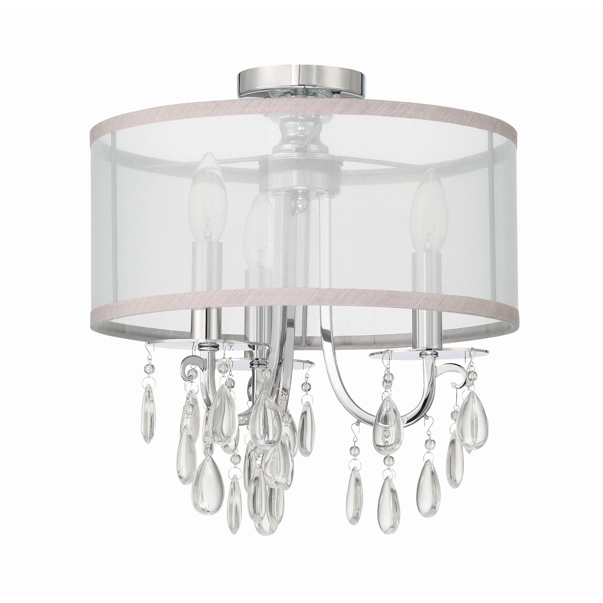Hampton 14 Inch 3 Light Mini Chandelier by Crystorama