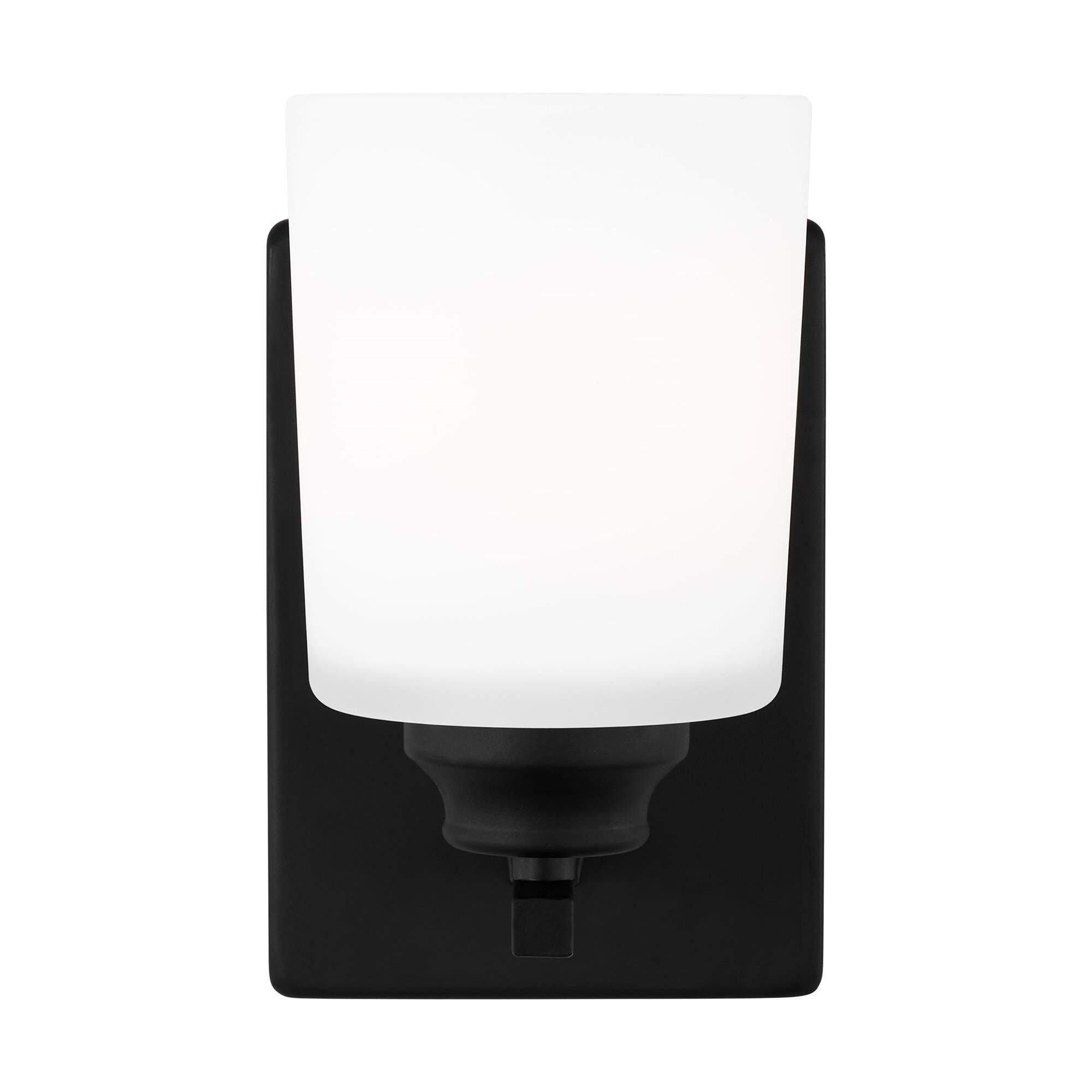 Shown in Midnight Black finish and Etched / White Inside Glass shade