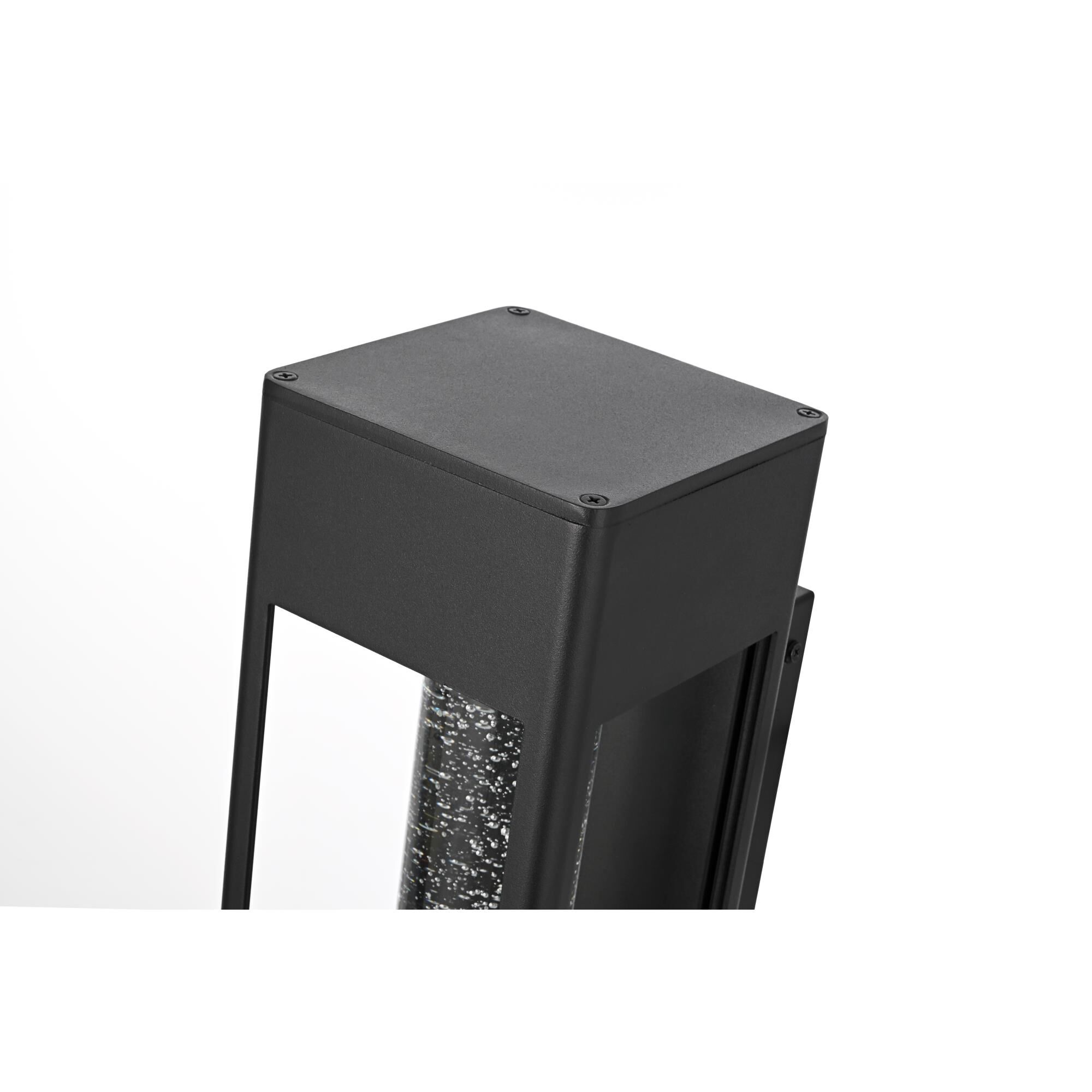 Shown in Black finish and Clear glass