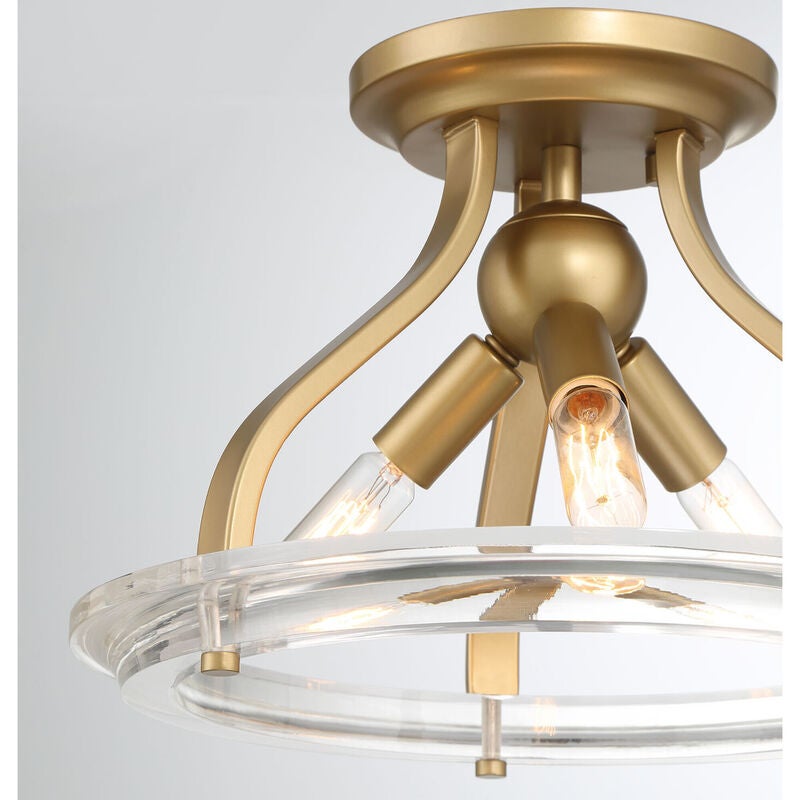 13 Inch Semi Flush Mount by Meridian Lighting
