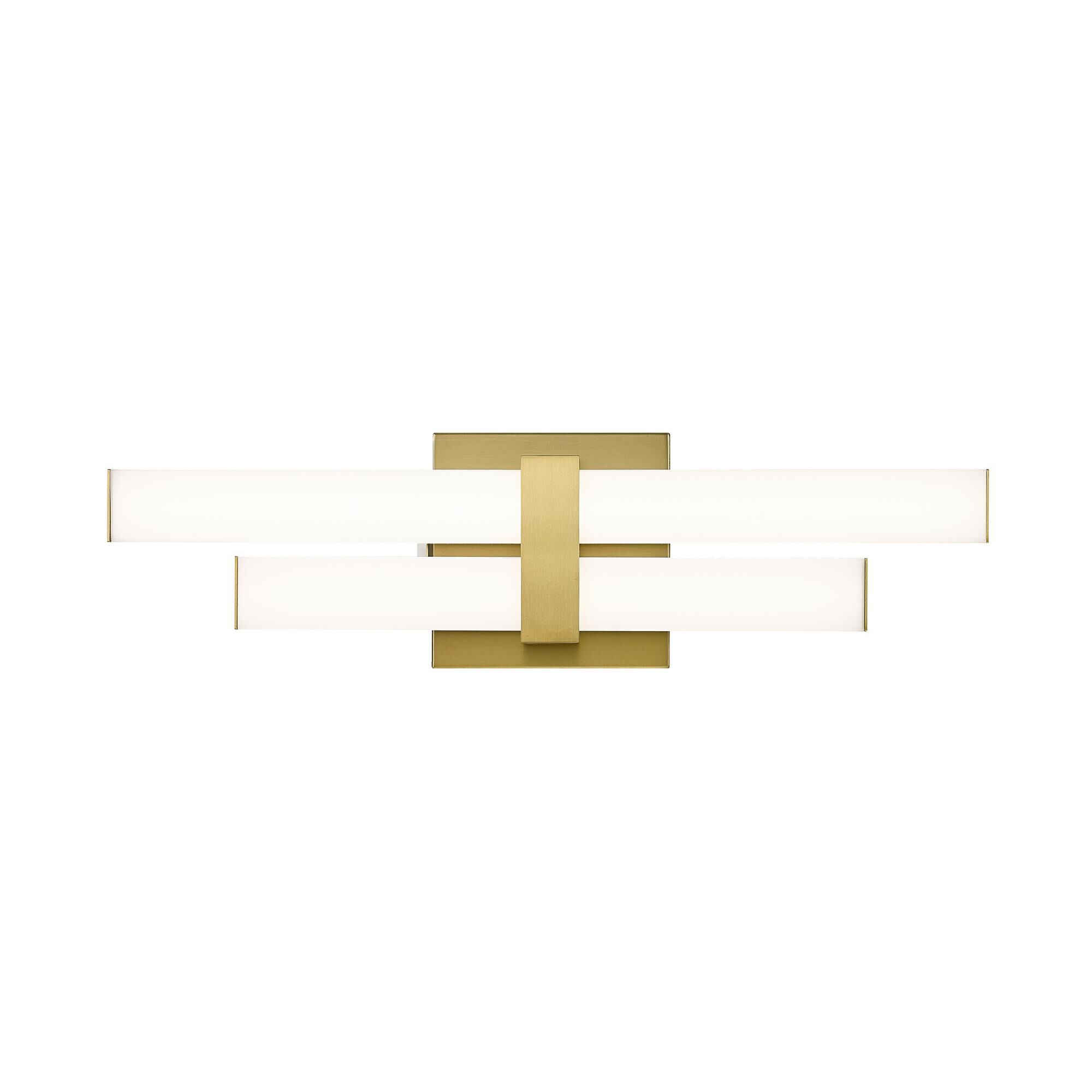 Shown in Modern Gold finish and Frosted glass and Frosted shade