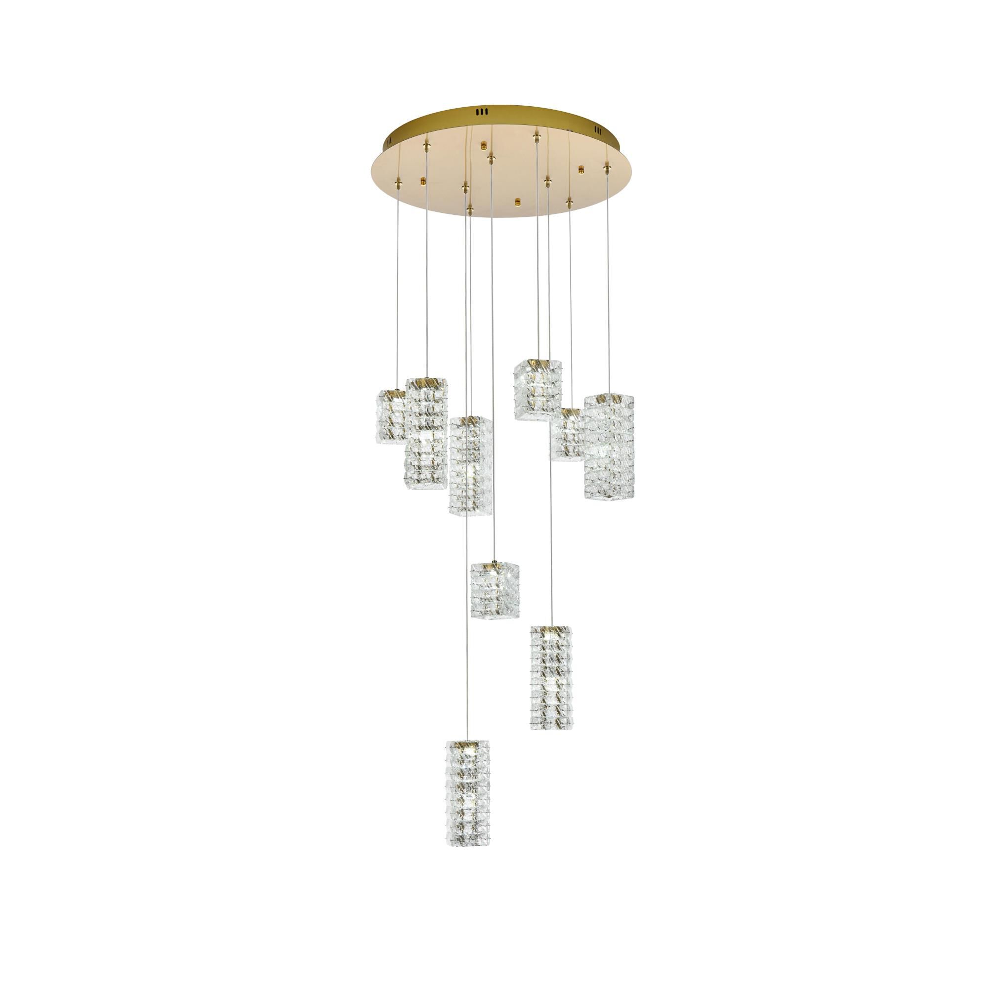 Aston 24 Inch Multi Light Pendant by Elegant Lighting
