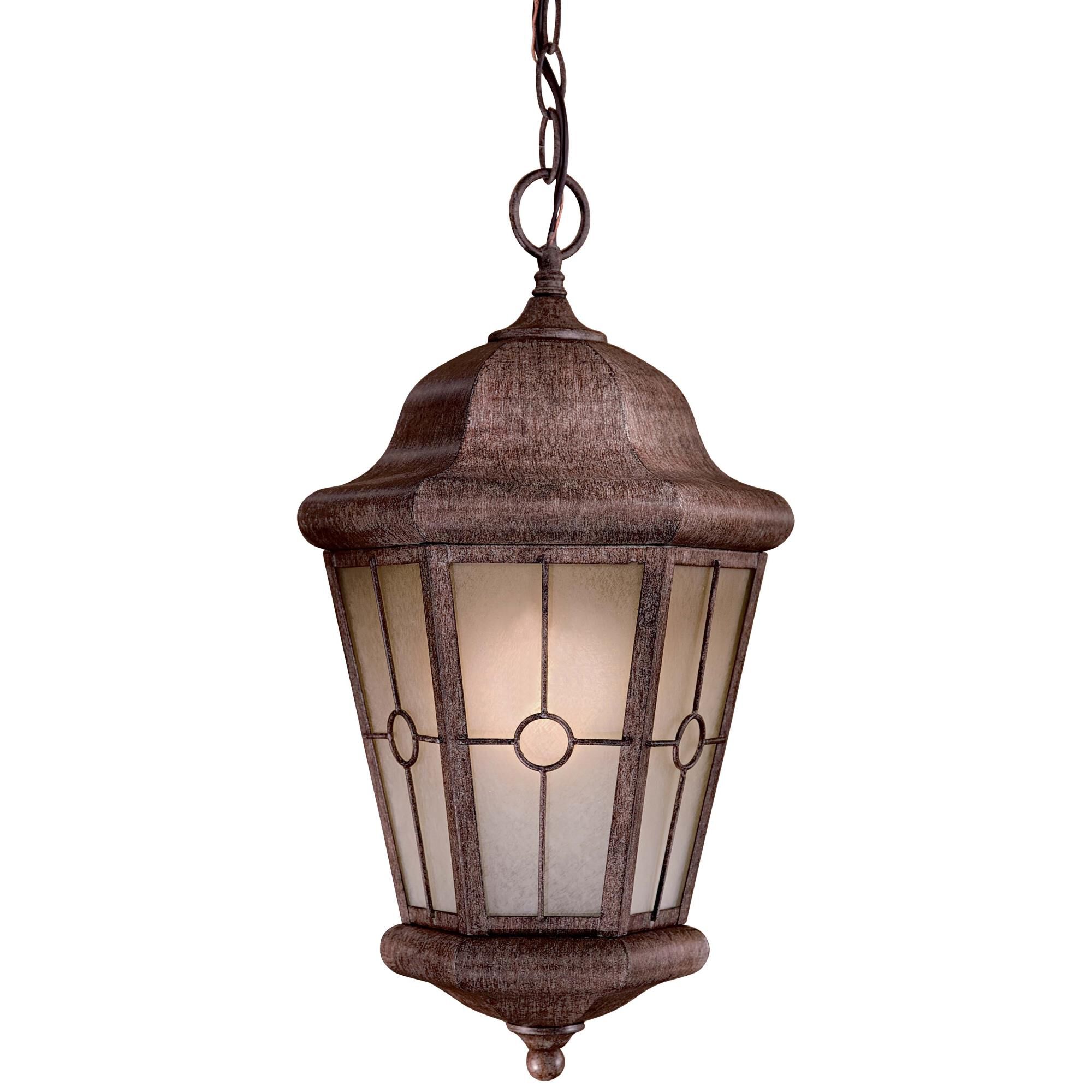 Shown in Vintage Rust finish and Double French Scavo glass