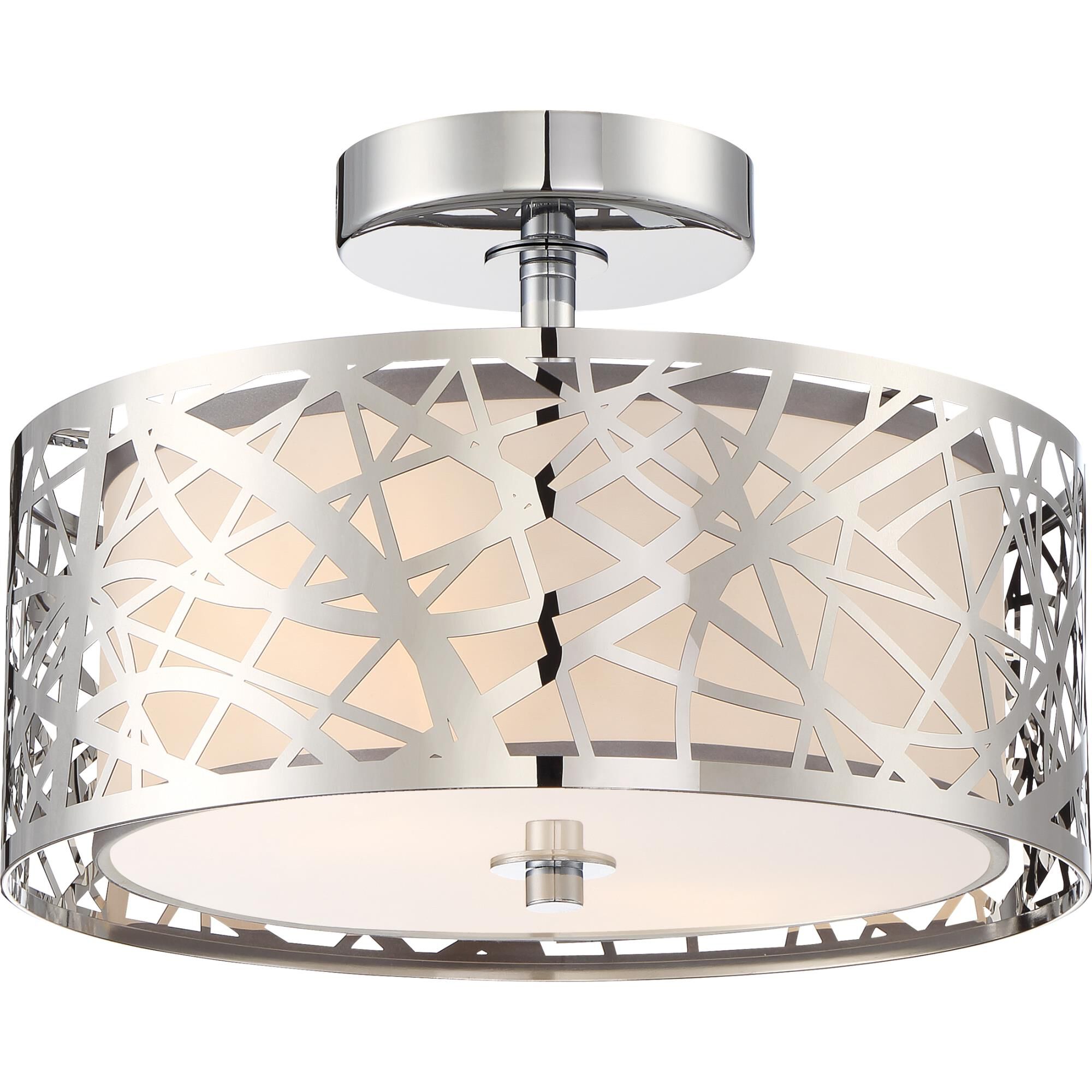 Platinum Collection Abode 12 Inch 2 Light Semi Flush Mount by Quoizel
