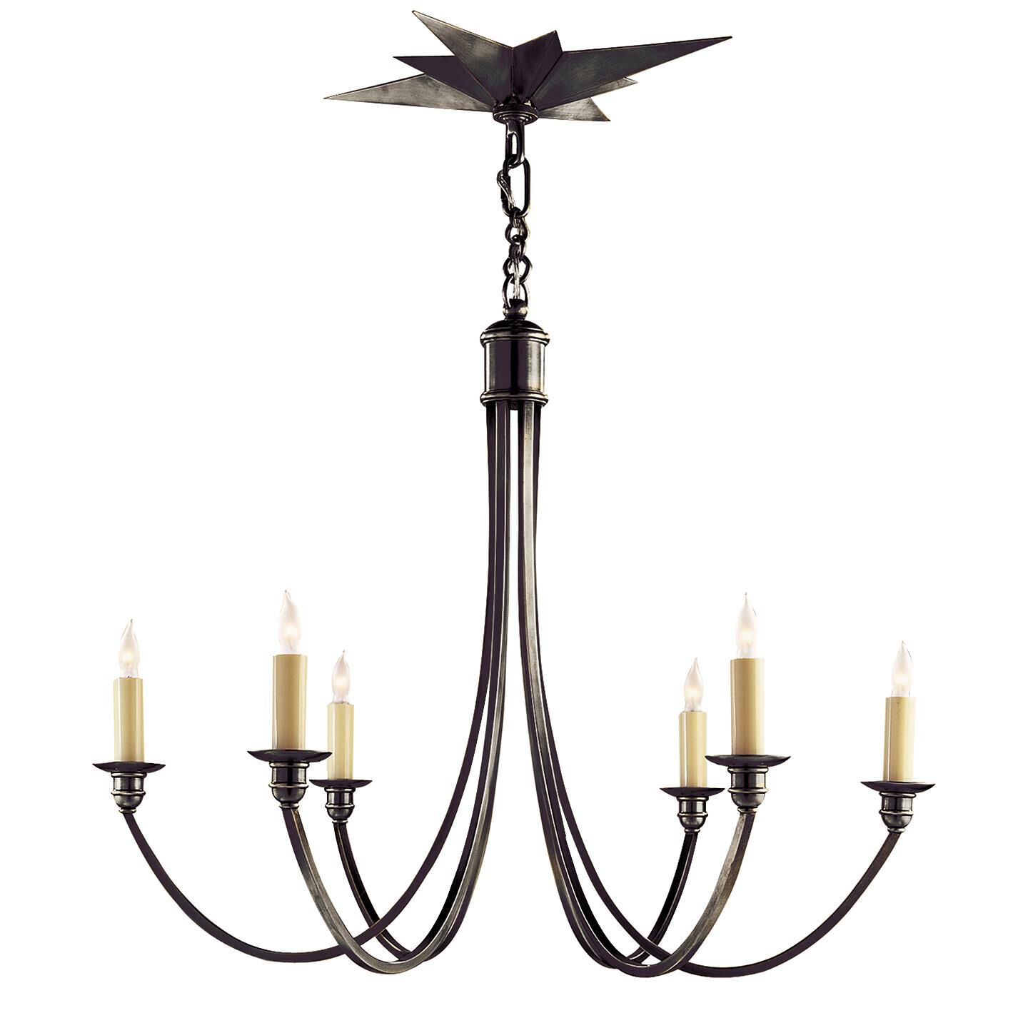 Eric Cohler Venetian 27 Inch 6 Light Chandelier by Visual Comfort Signature Collection