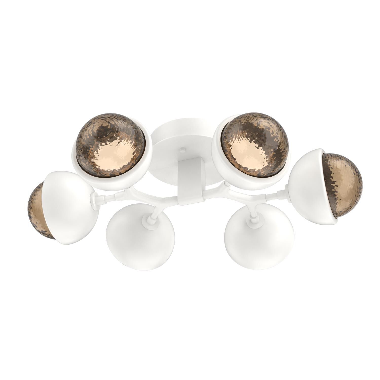 Shown in Salt White finish and Bronze glass and Metal Shade Matching Finish accent
