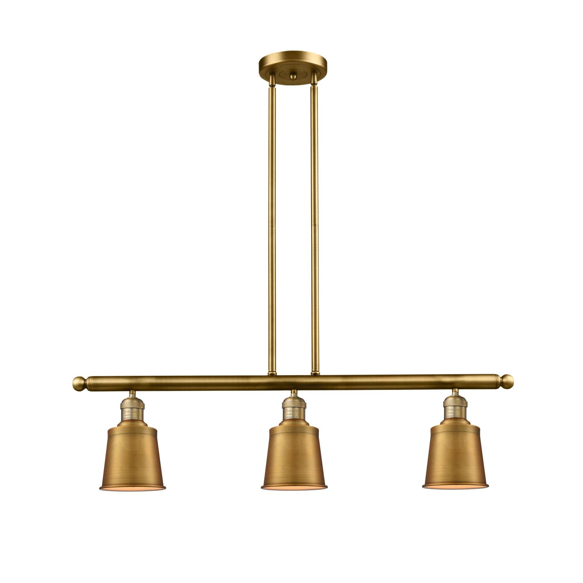 Shown in Brushed Brass finish and Brushed Brass shade