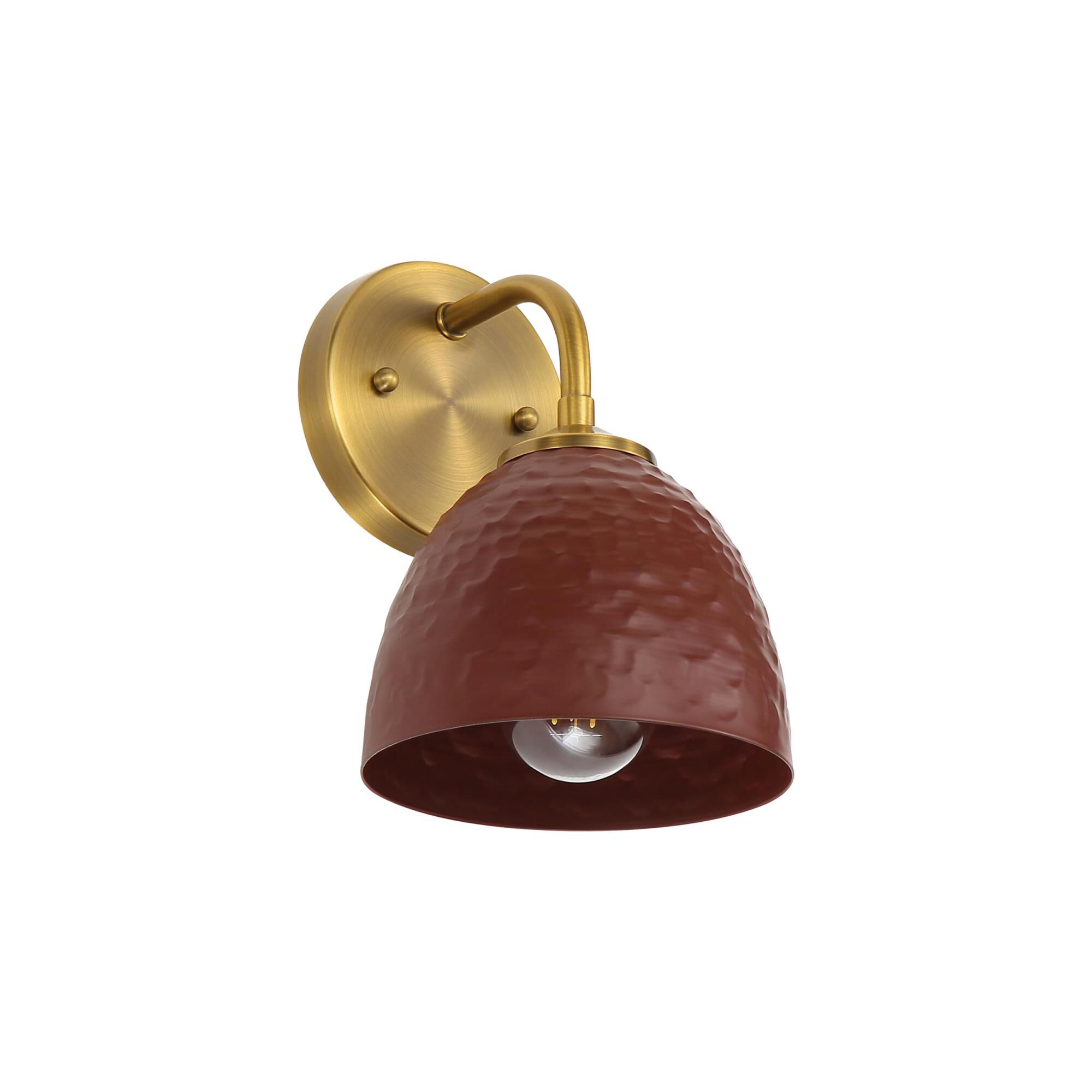 Shown in Modern Brass finish and Russet Clay shade