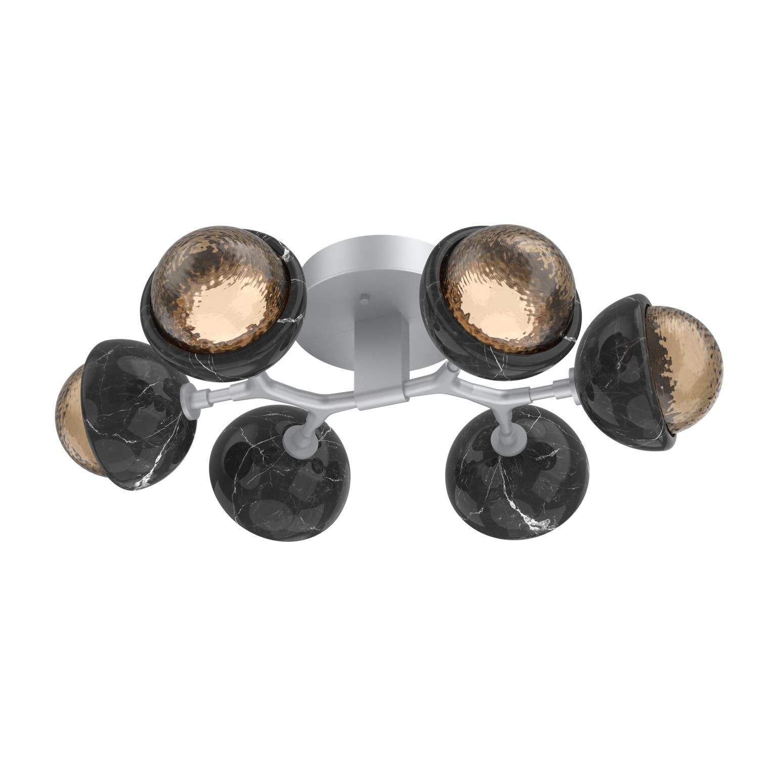 Shown in Classic Silver finish and Bronze glass and Black Marble accent