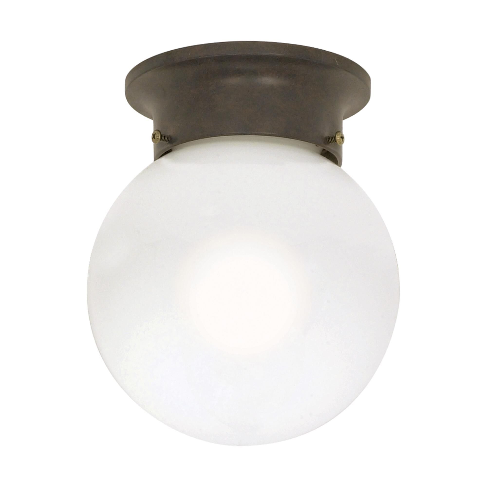 White Ball 6 Inch 1 Light Flush Mount by Nuvo Lighting
