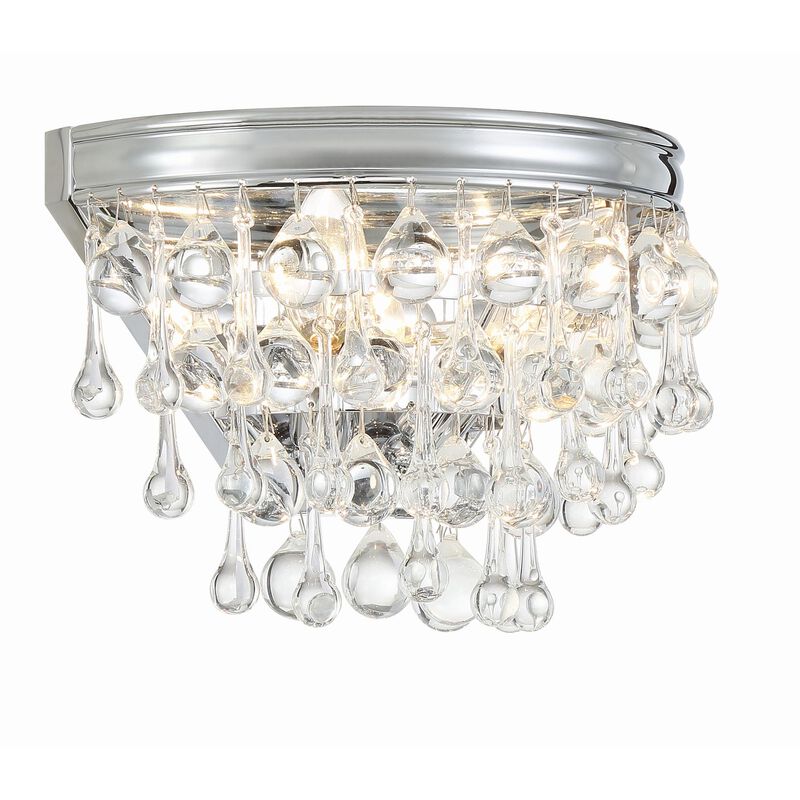 Calypso Small 2 Light Wall Sconce by Crystorama