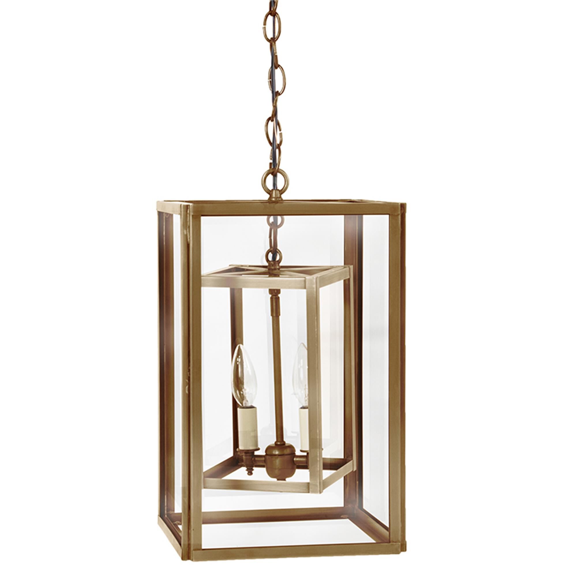 Transitional 16 Inch 2 Light Lantern Pendant,
