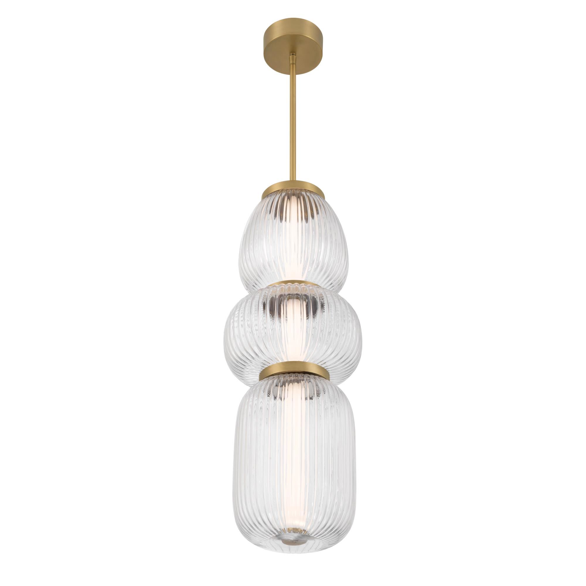 Shown in Legacy Brass finish and Clear Ribbed glass