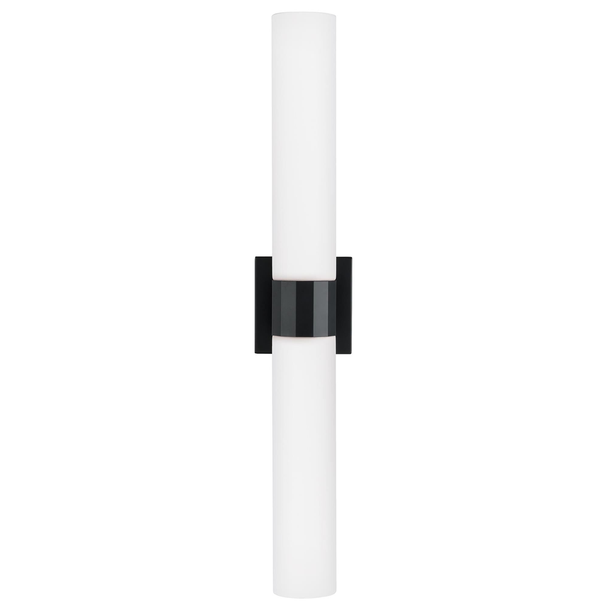 Shown in Matte Black finish and Soft White glass