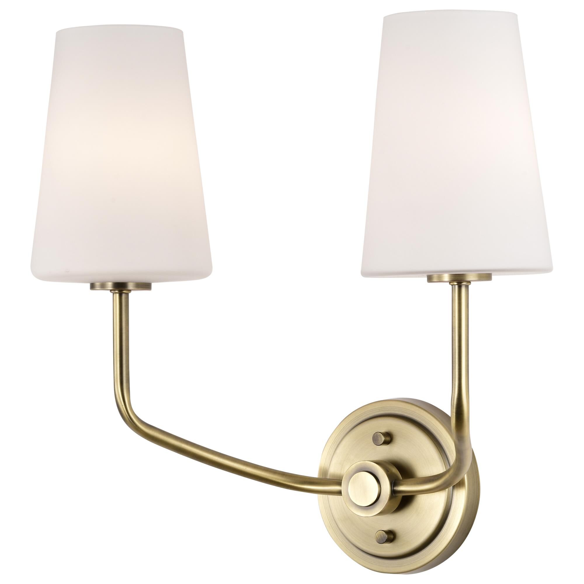 Shown in Vintage Brass finish and Etched White Opal glass and Etched Opal shade