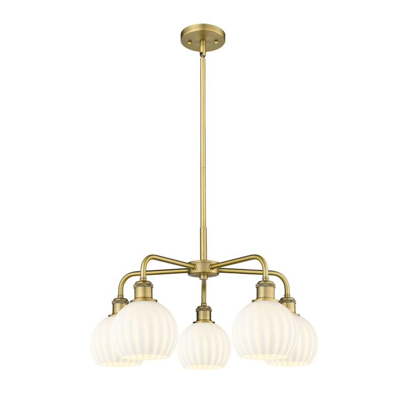 Bruno Marashlian White Venetian 24 Inch Chandelier by Innovations Lighting