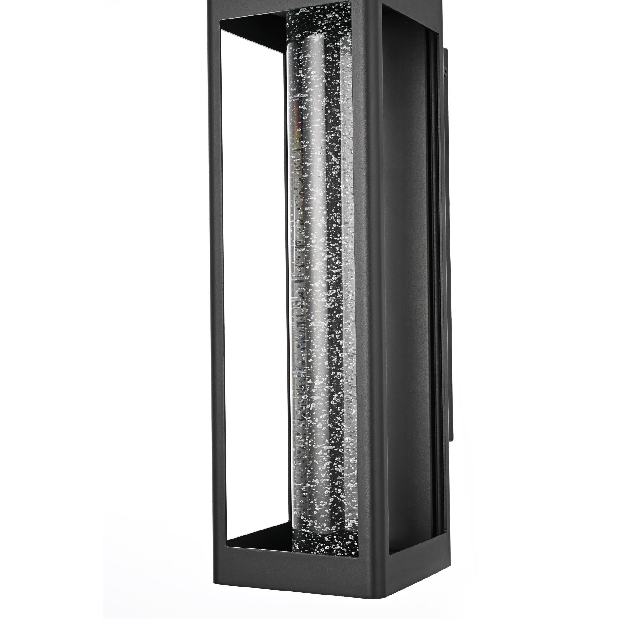 Shown in Black finish and Clear glass