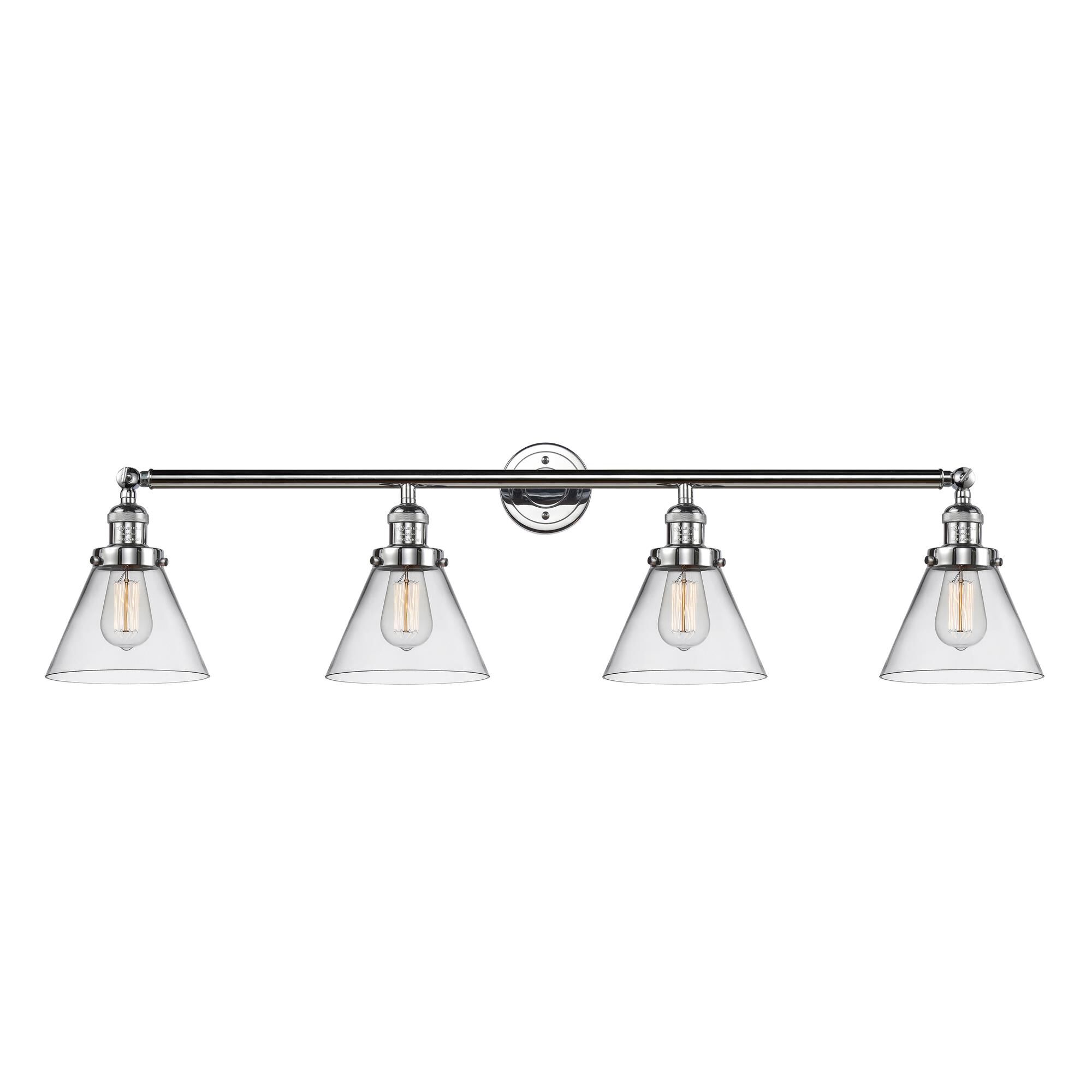 Shown in Polished Chrome finish and Clear glass
