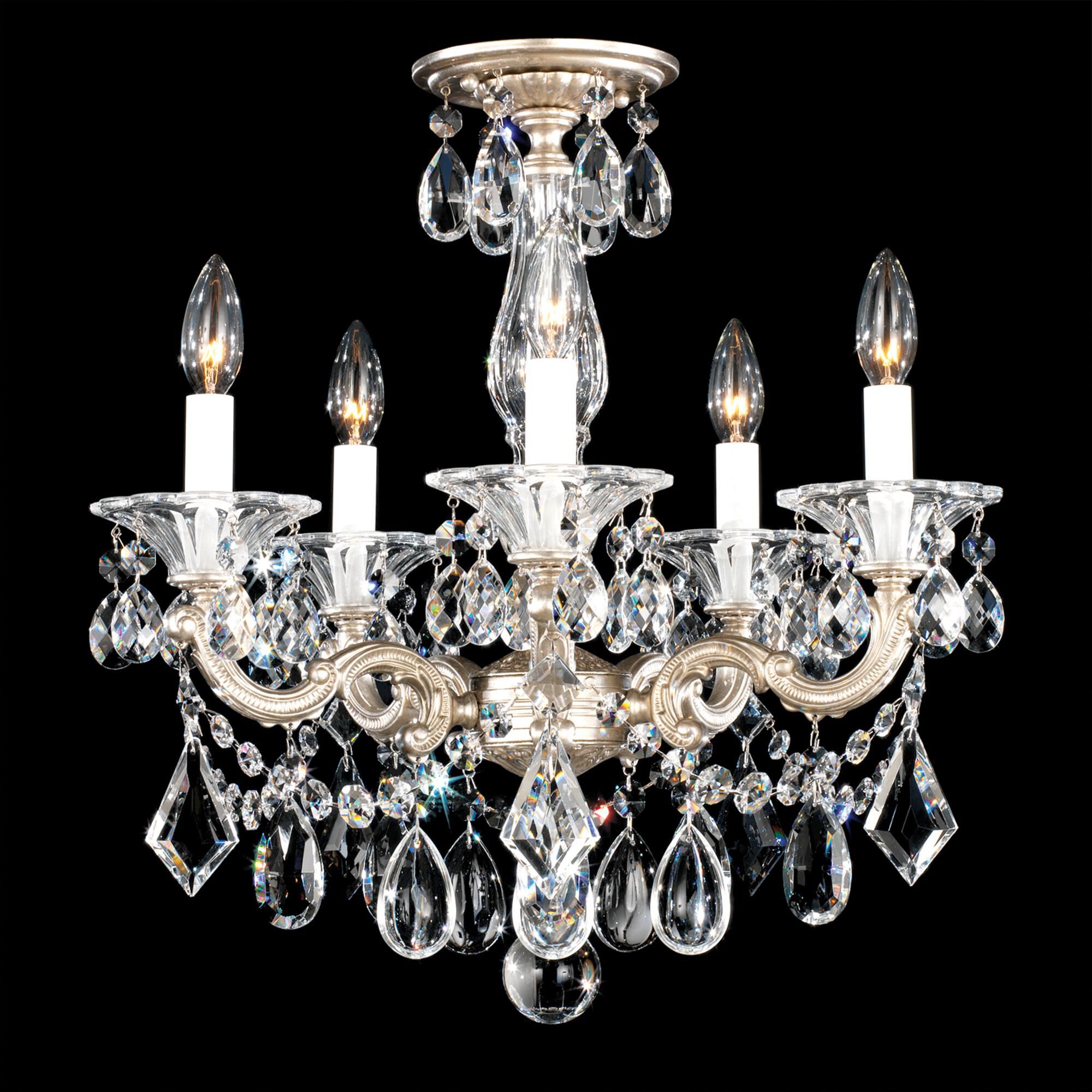 Shown in Antique Silver finish and Clear Radiance crystal