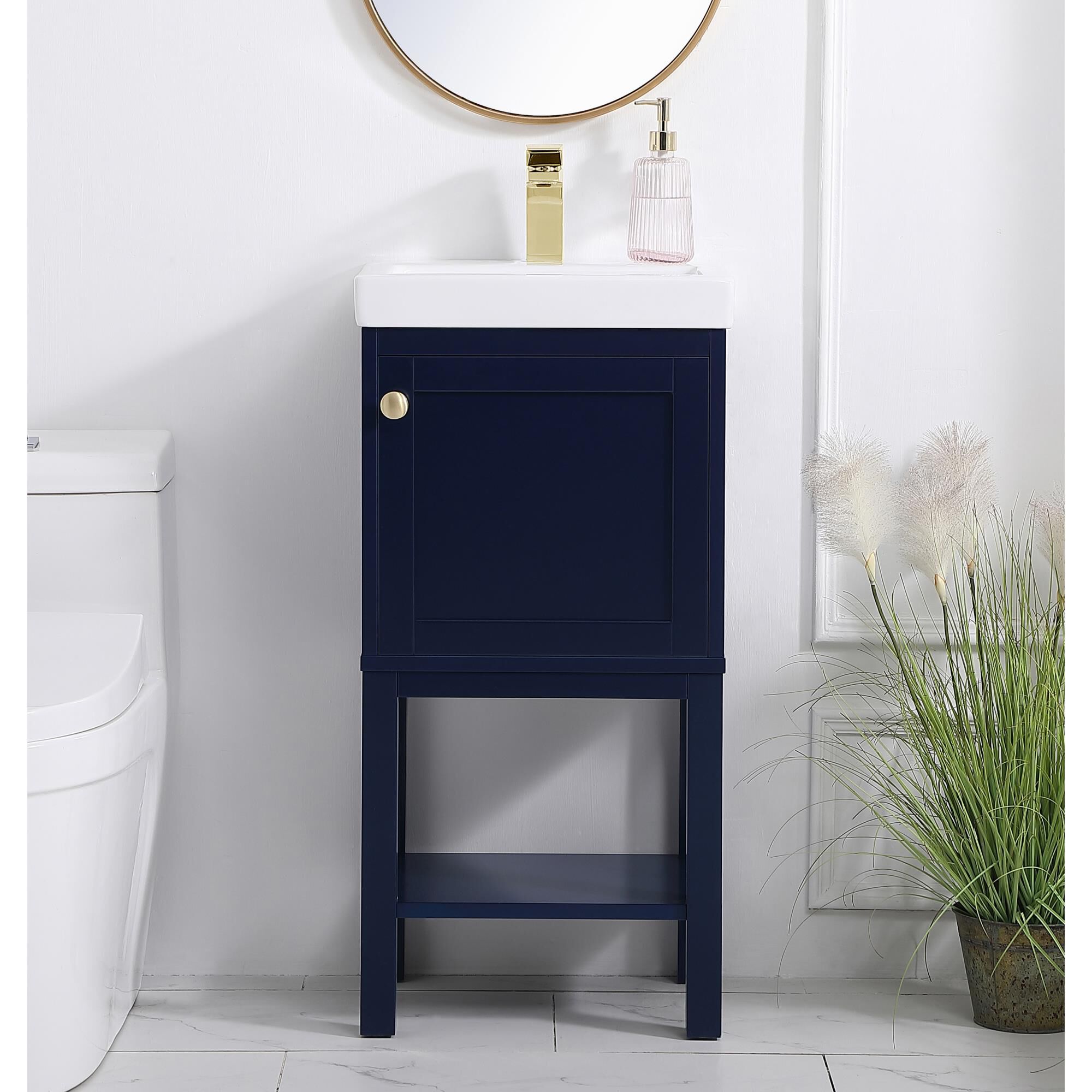 Shown in Blue And Gold With White finish