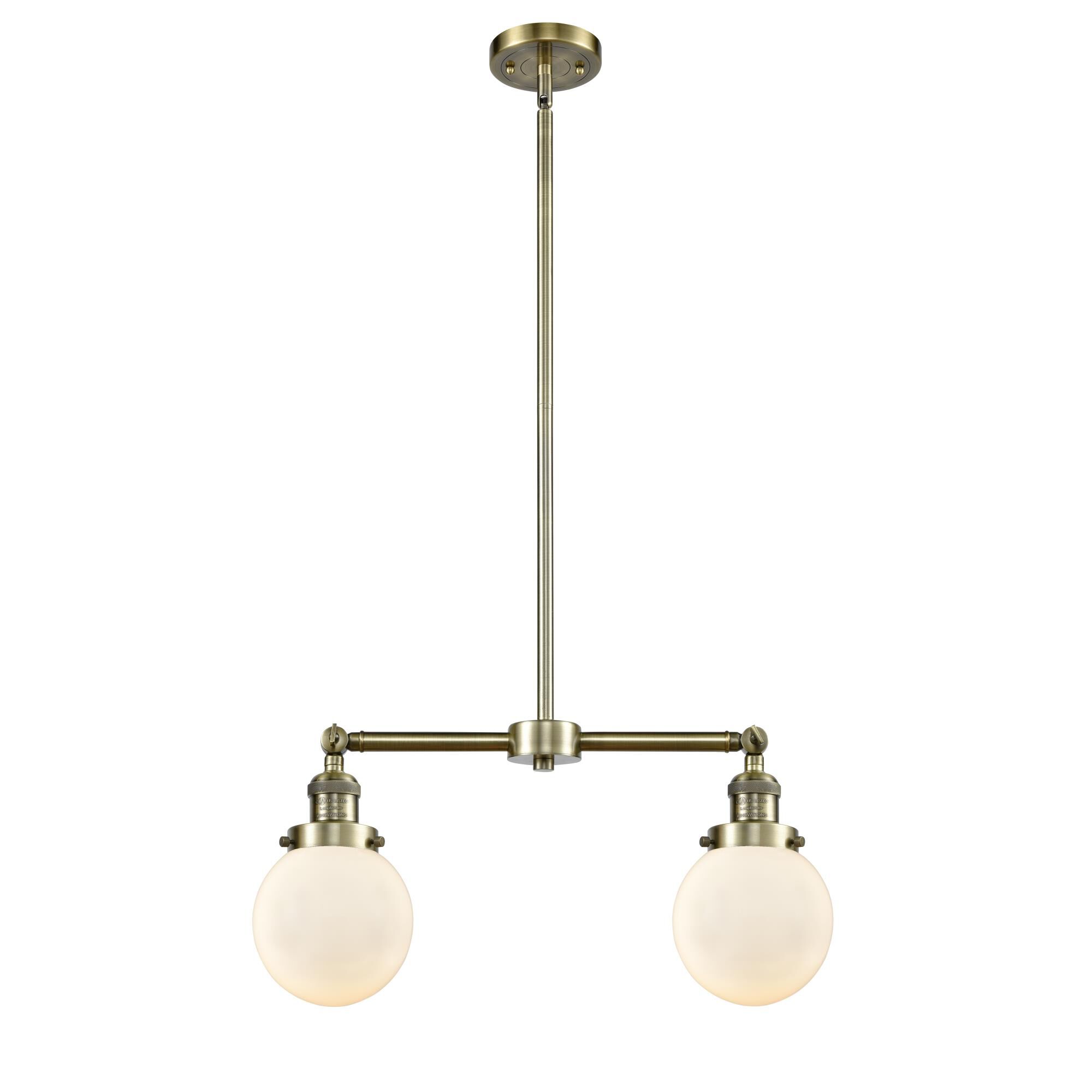 Shown in Antique Brass finish and Gloss White glass