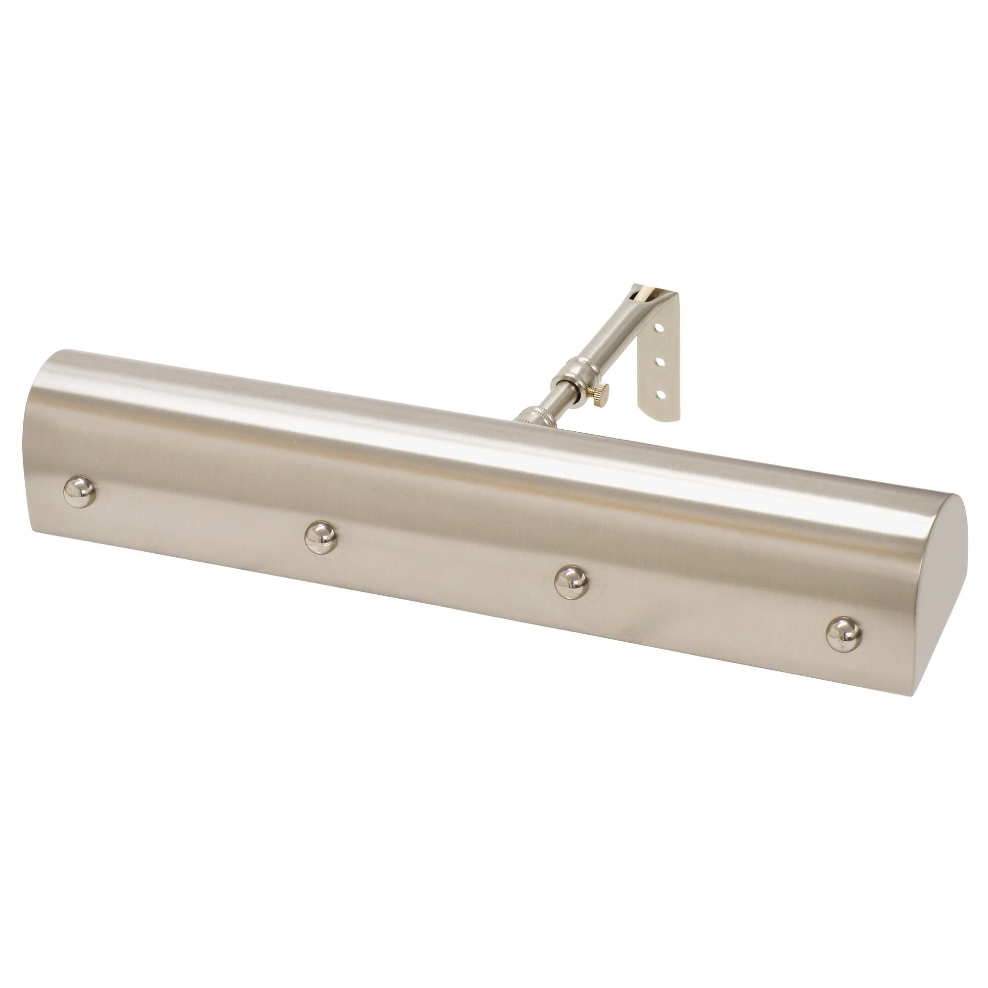 Shown in Satin Nickel With Polished Nickel Accents finish and Metal shade and Polished Nickel accent