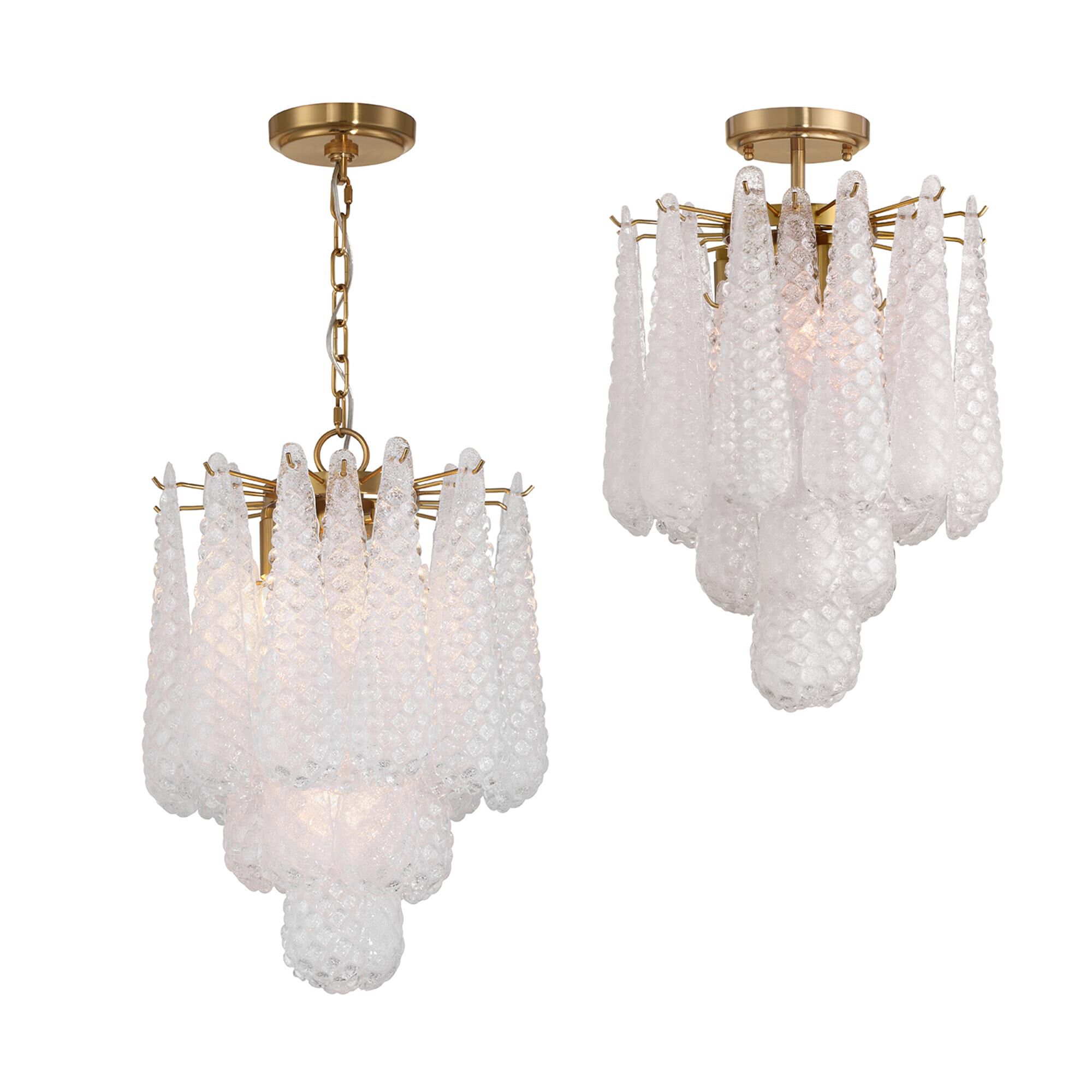 Ollie 14 Inch 4 Light Semi Flush Mount,