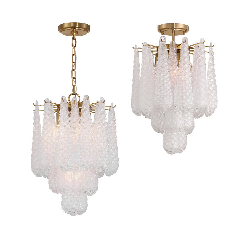Ollie 14 Inch 4 Light Semi Flush Mount by Crystorama