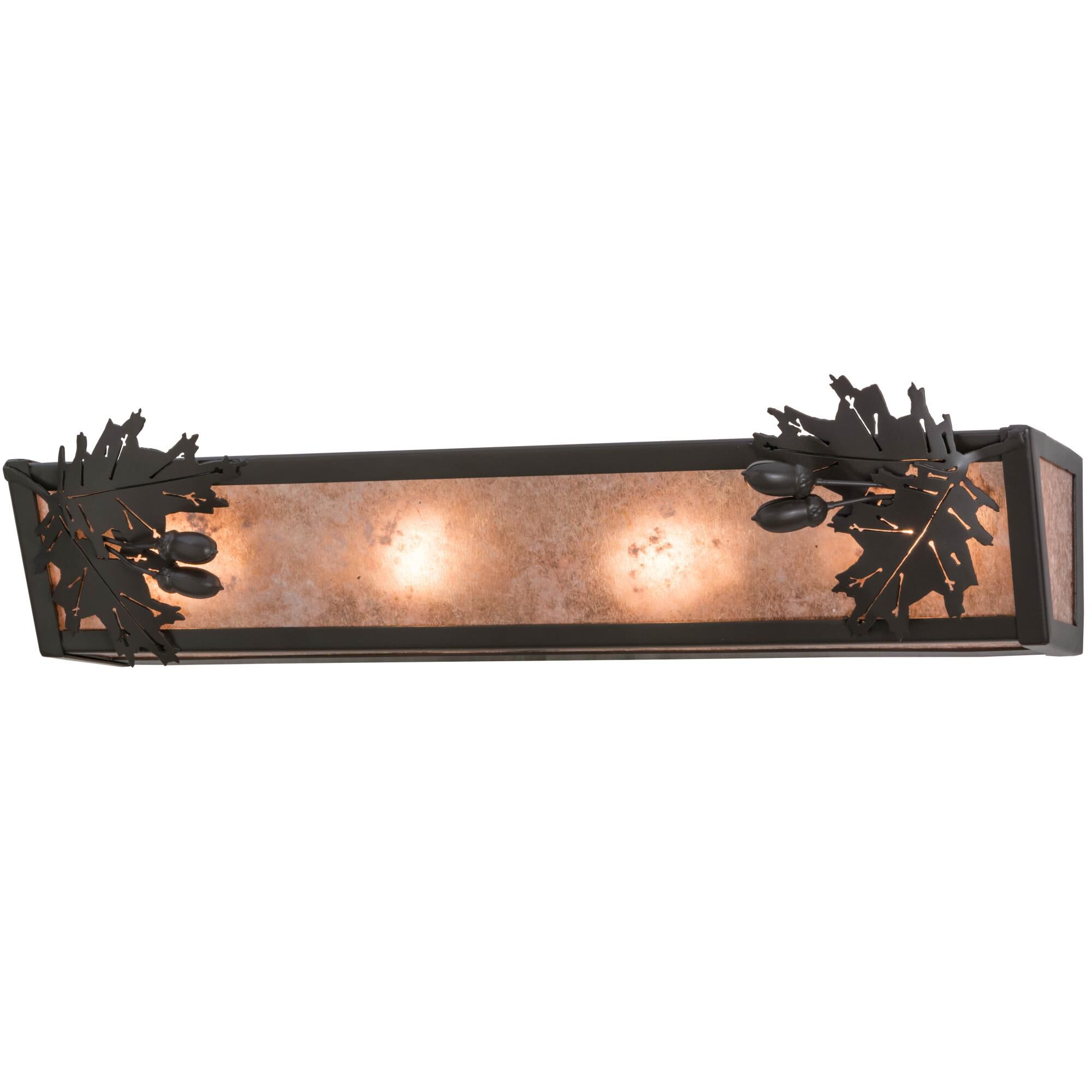 Shown in Timeless Bronze finish and Silver Mica glass