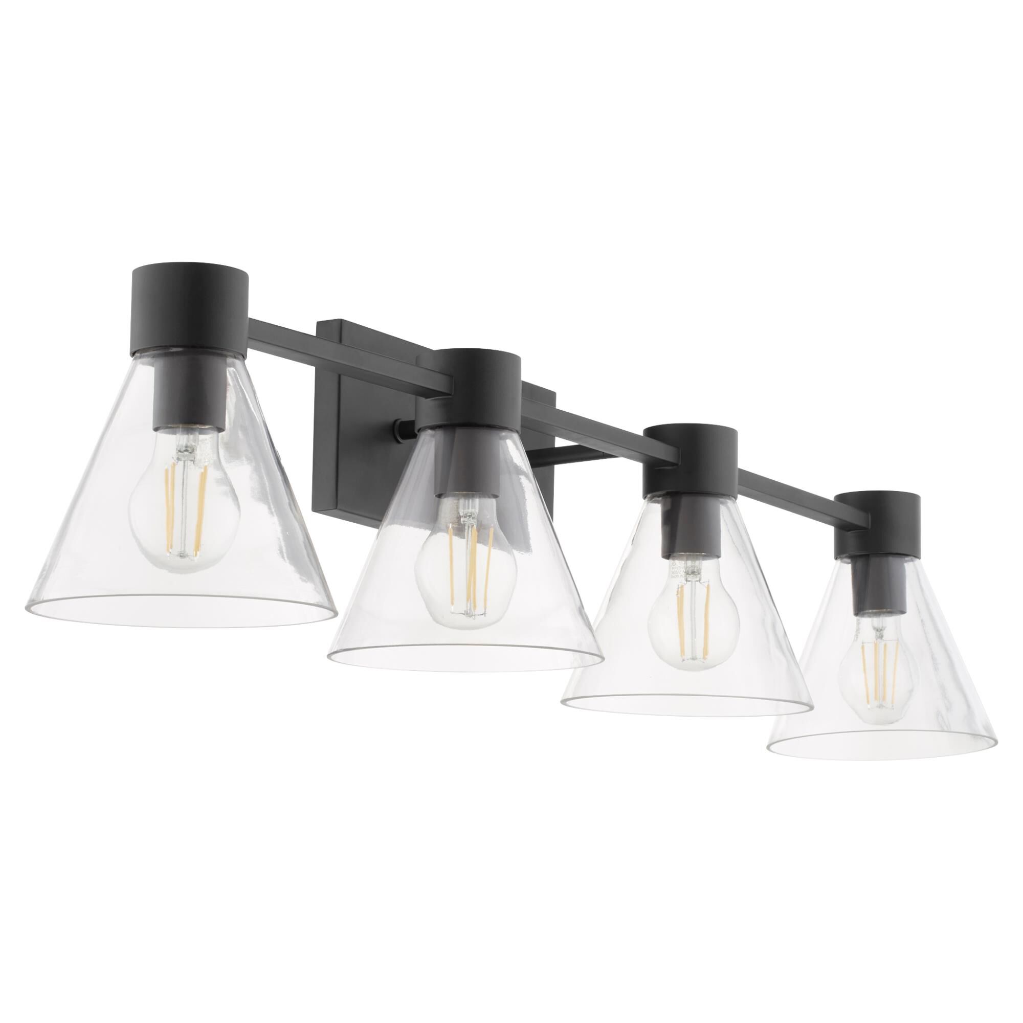 Shown in Matte Black W/ Clear Glass finish