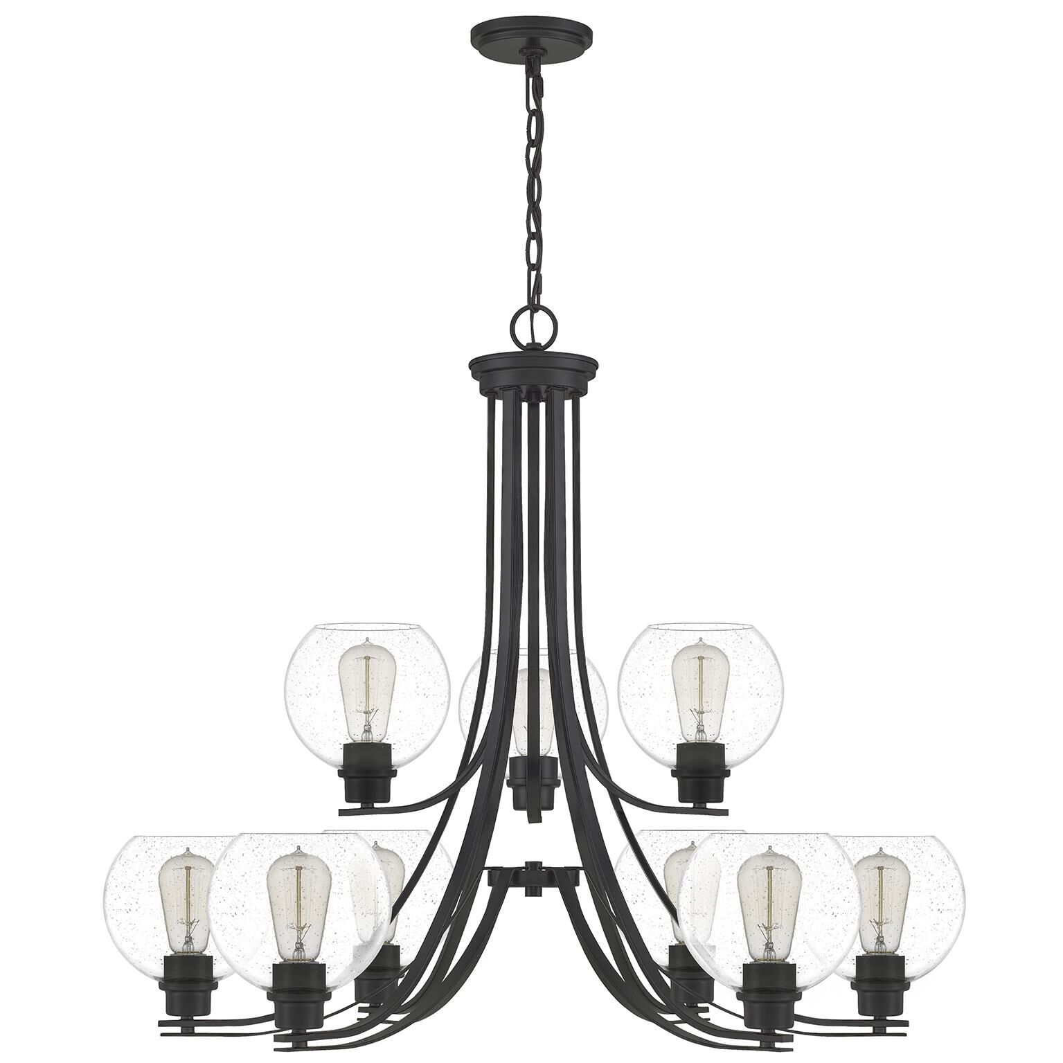 Pruitt 34 Inch 9 Light Chandelier by Quoizel