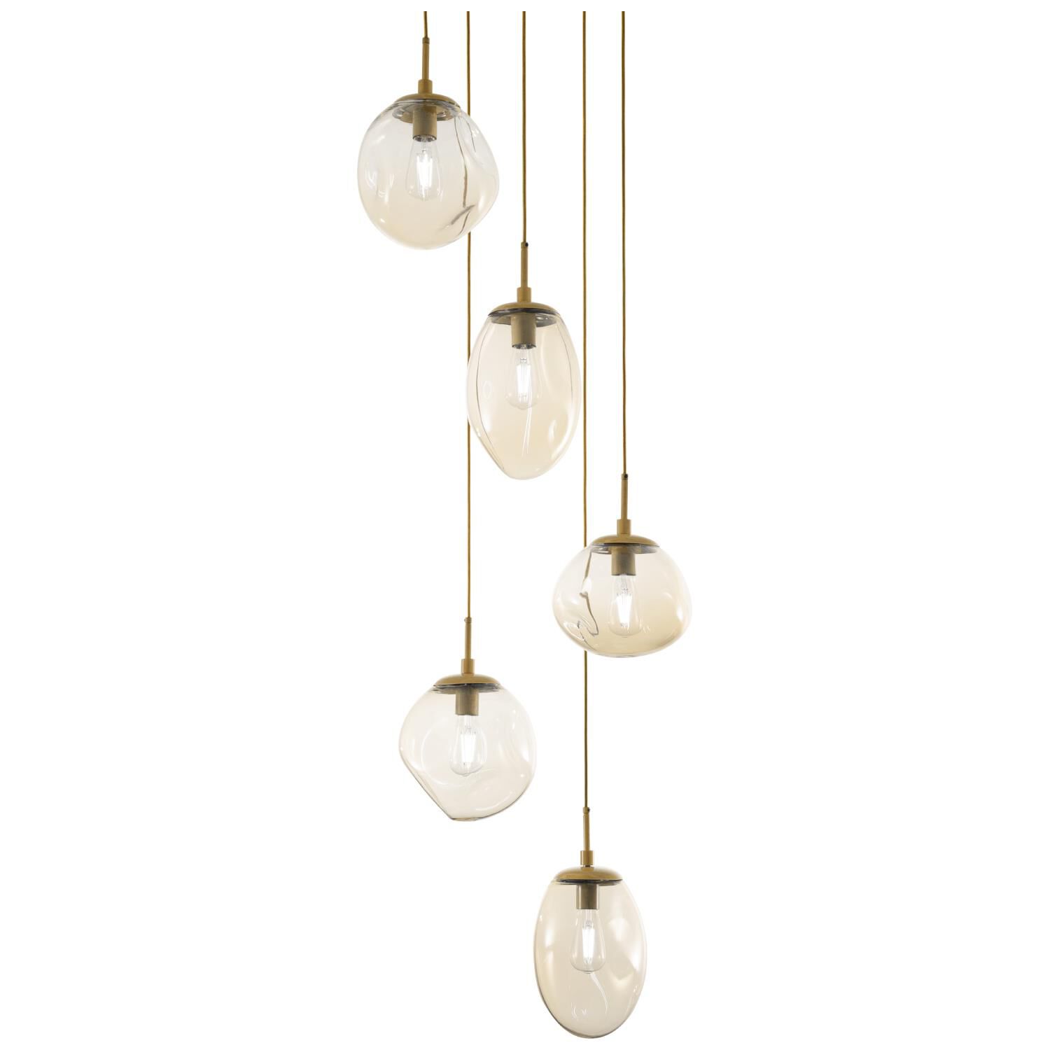 Levi Wilson Nebula 24 Inch 5 Light Multi Light Pendant by Hammerton Studio