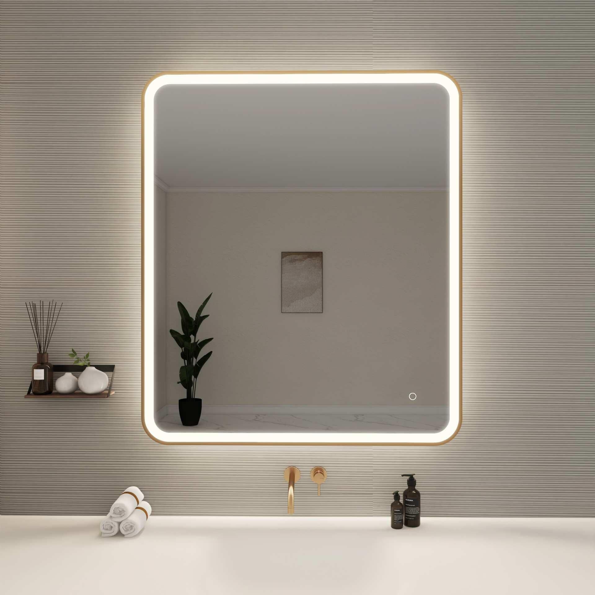 Harmoni 42 Inch Round LED Lighted Mirror by Elegant Decor