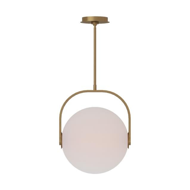 Shown in Natural Brass finish and Glass shade