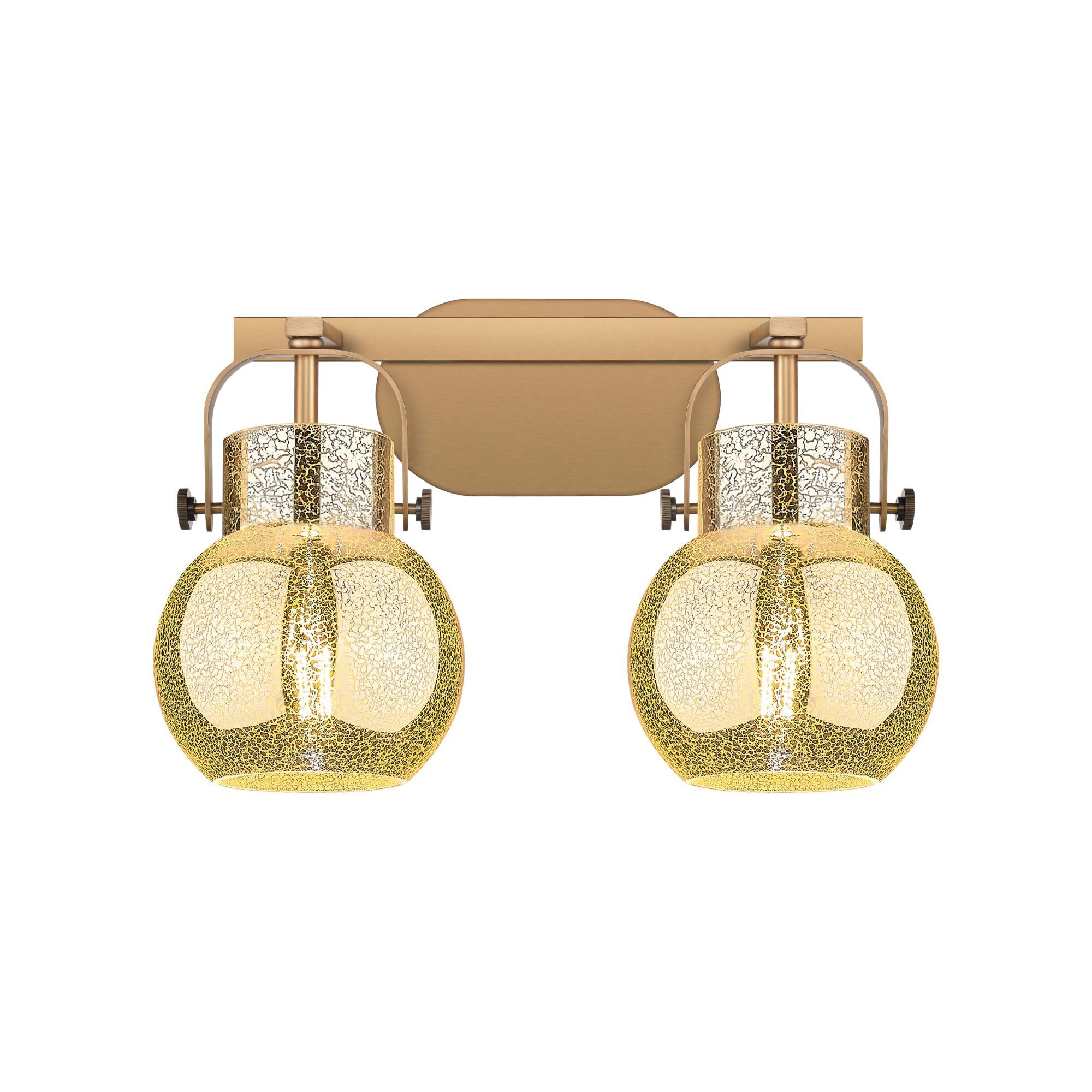 Shown in Brushed Brass finish and Mercury shade