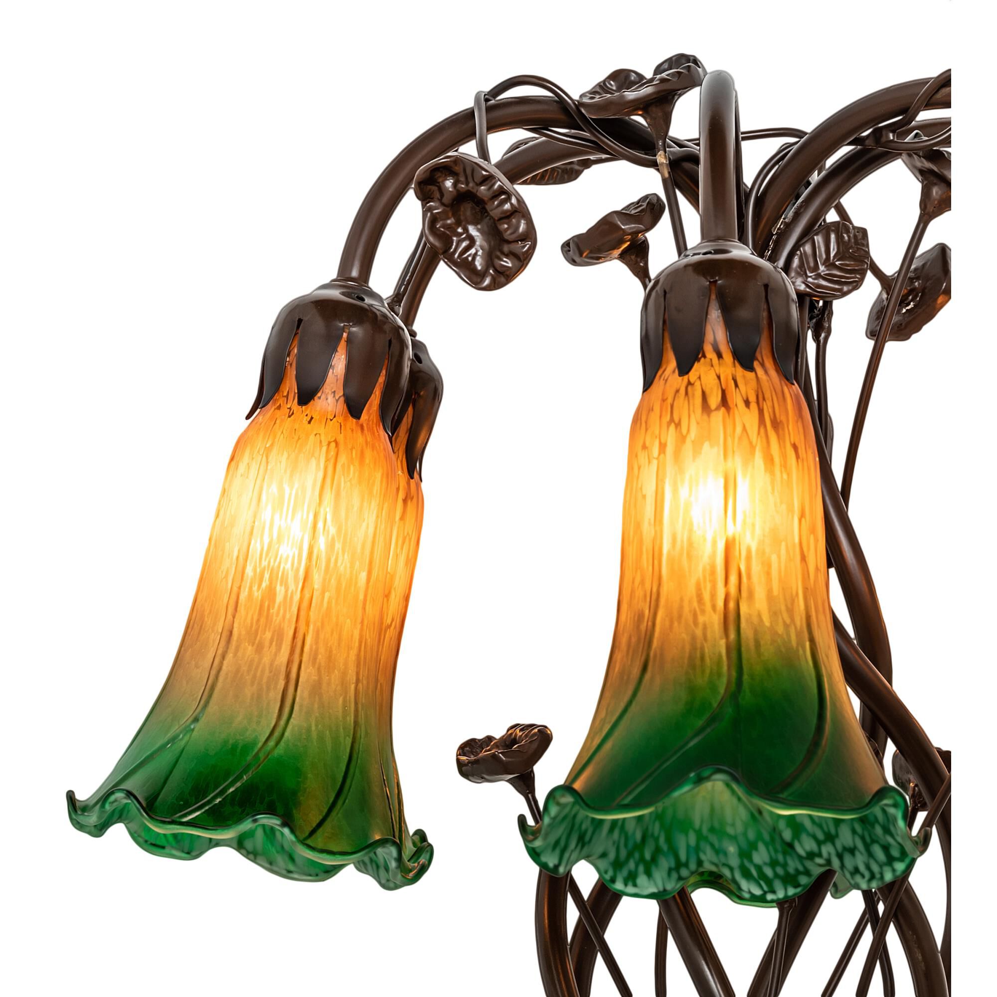 Amber and Green 19 Inch Table Lamp by Meyda Lighting