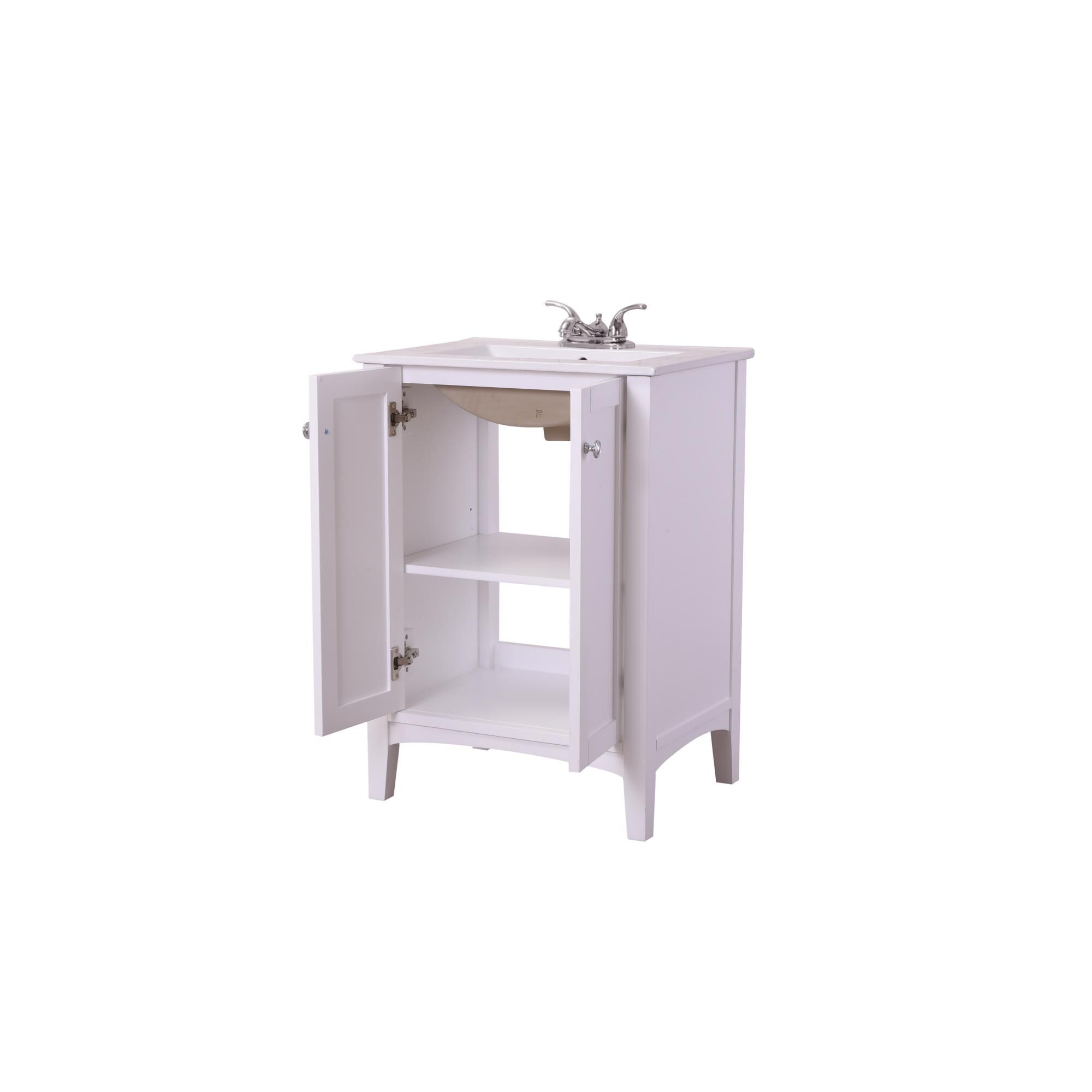 Shown in White finish