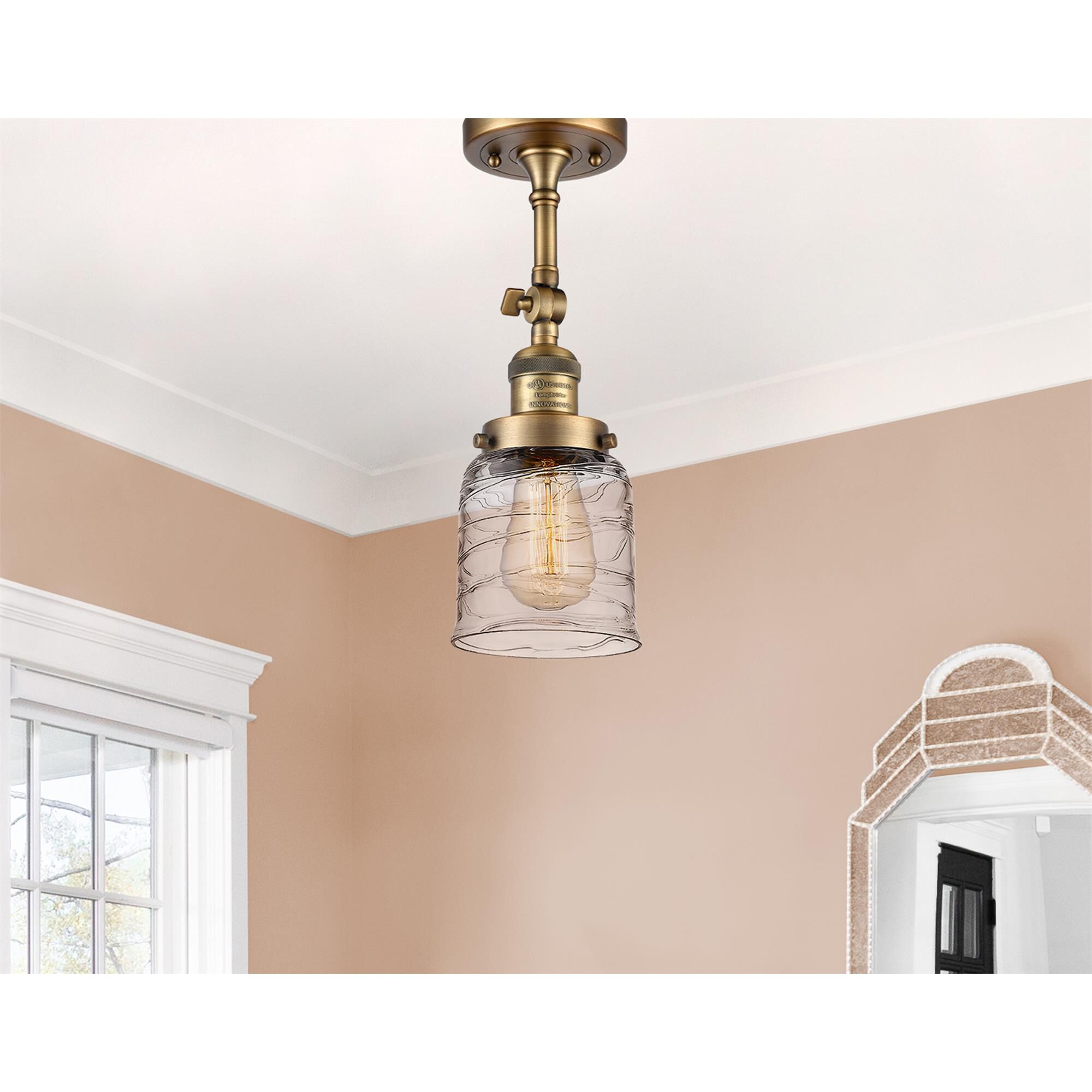 Bruno Marashlian Small Bell 5 Inch 1 Light Semi Flush Mount by Innovations Lighting