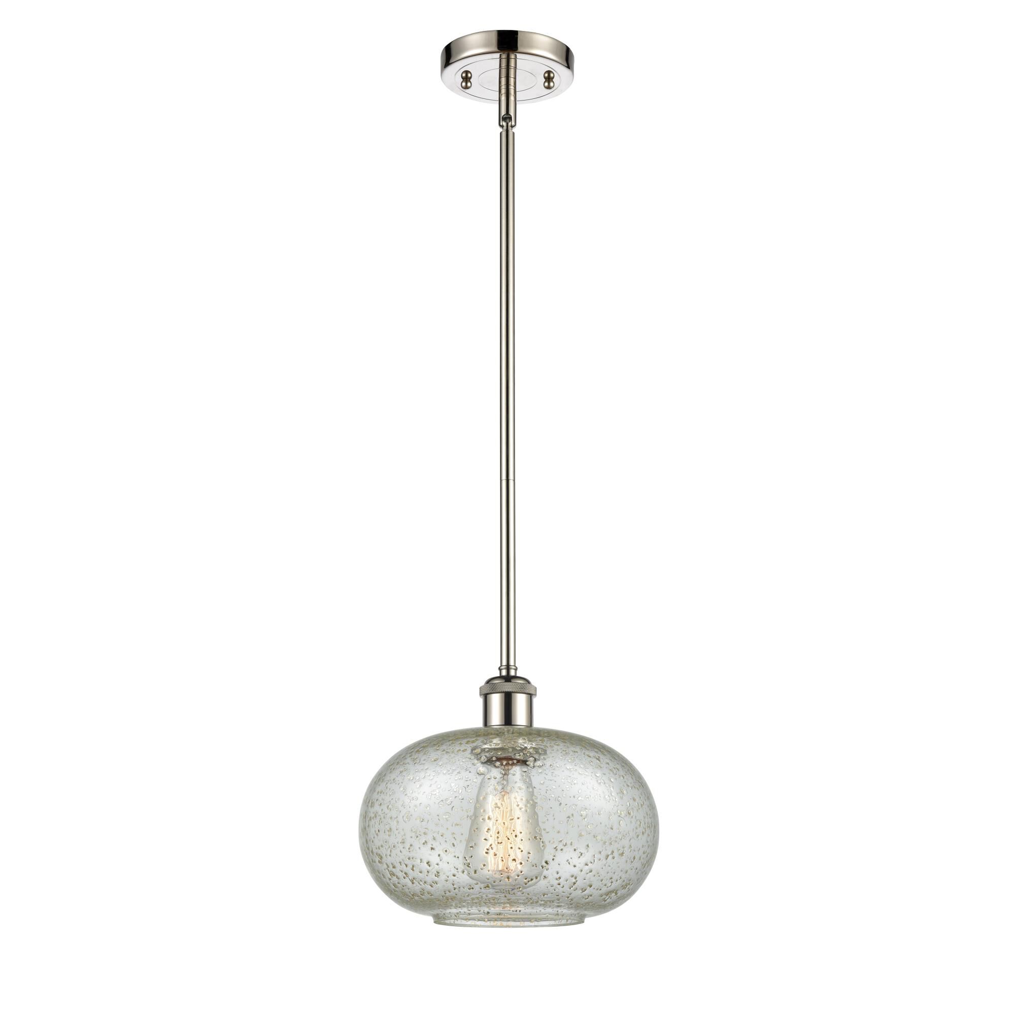 Shown in Polished Nickel finish and Sphere glass and Glass shade