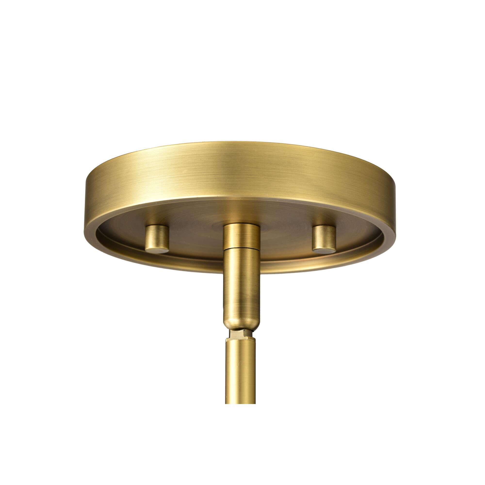 Shown in Vintage Brass finish and Hammered glass