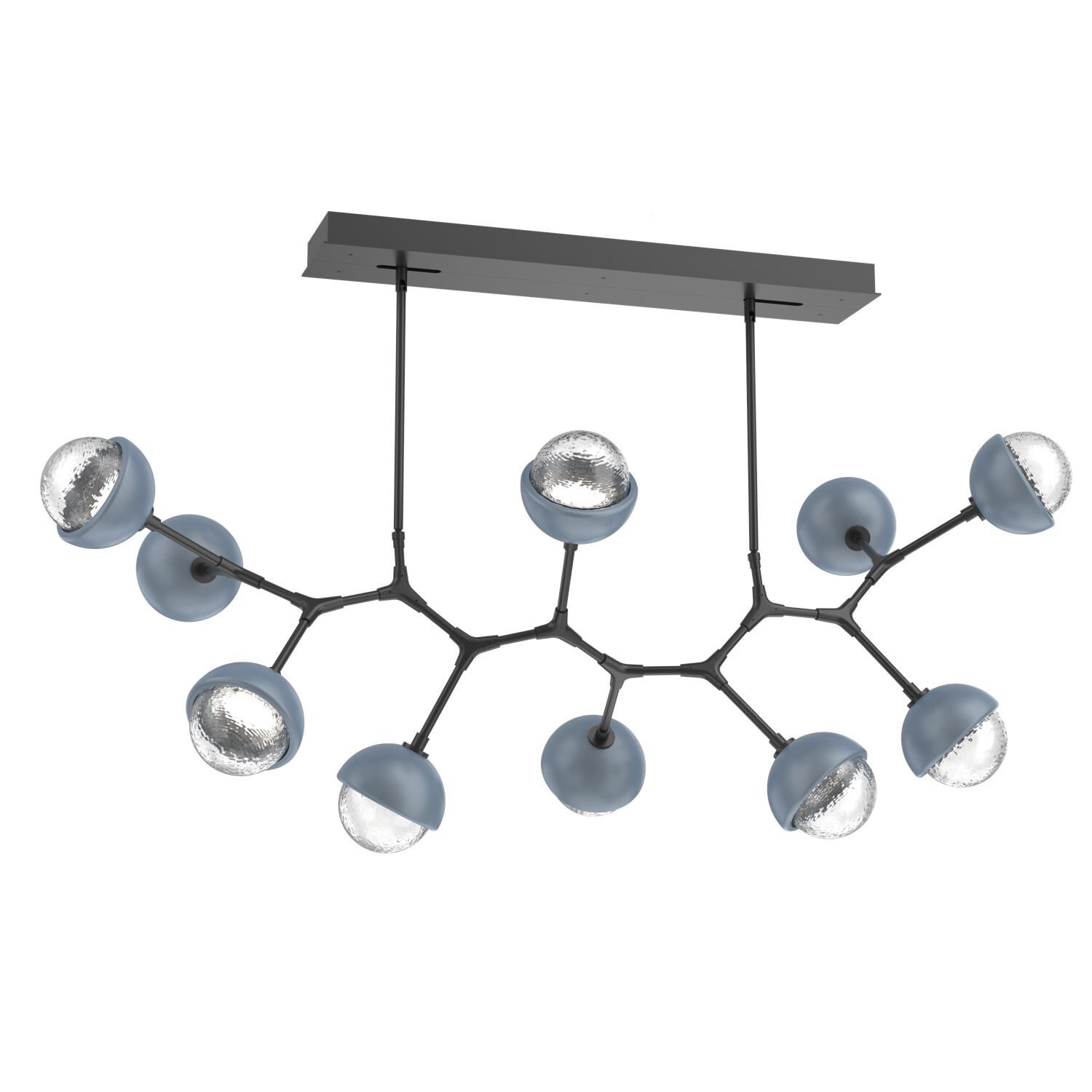 Levi Wilson Cabochon 56 Inch Linear Suspension Light by Hammerton Studio
