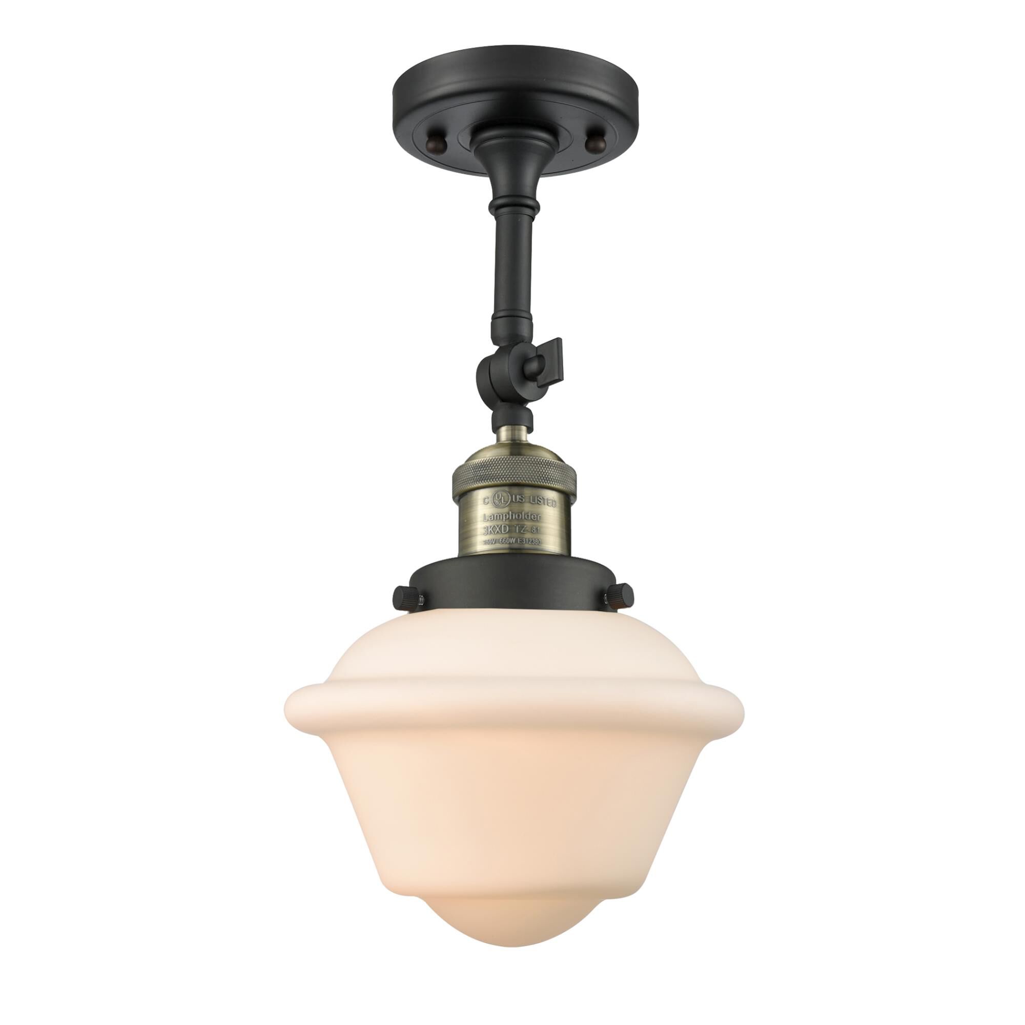 Bruno Marashlian Small Oxford 7 Inch 1 Light Semi Flush Mount by Innovations Lighting