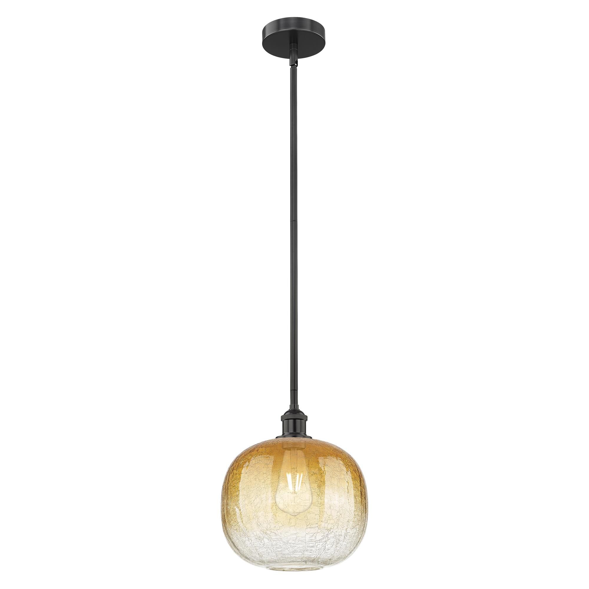 Shown in Matte Black finish and Amber glass