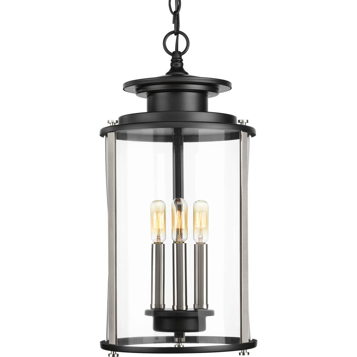 Squire 20 Inch Tall 3 Light Outdoor Hanging Lantern by Progress Lighting